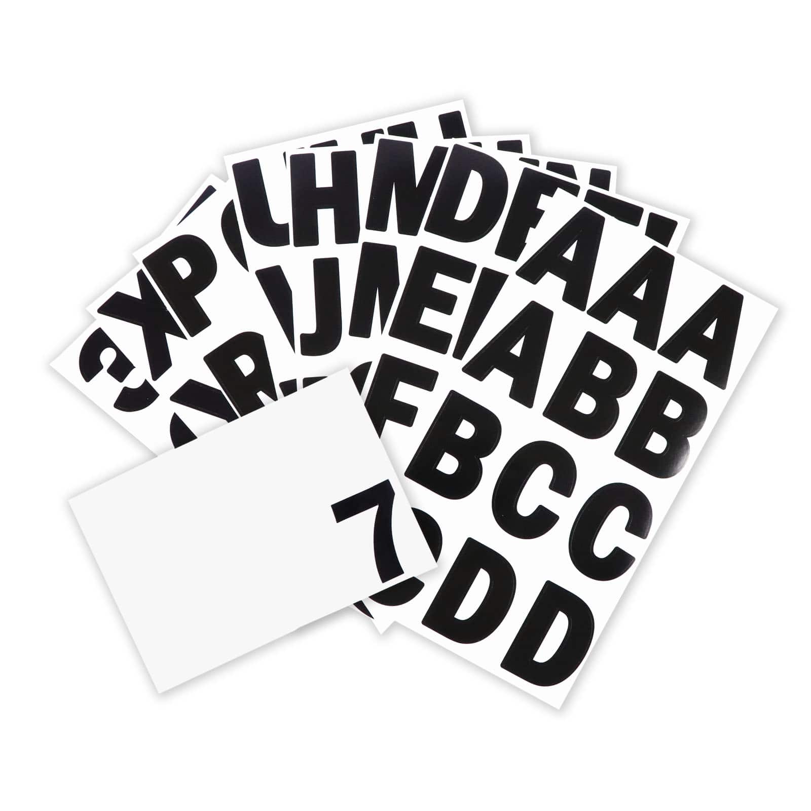 Michaels Bulk 12 Packs: 157 Ct. (1884 Total) Block Alphabet Stickers by Recollections, Size: 5.6 x 10.8, Black