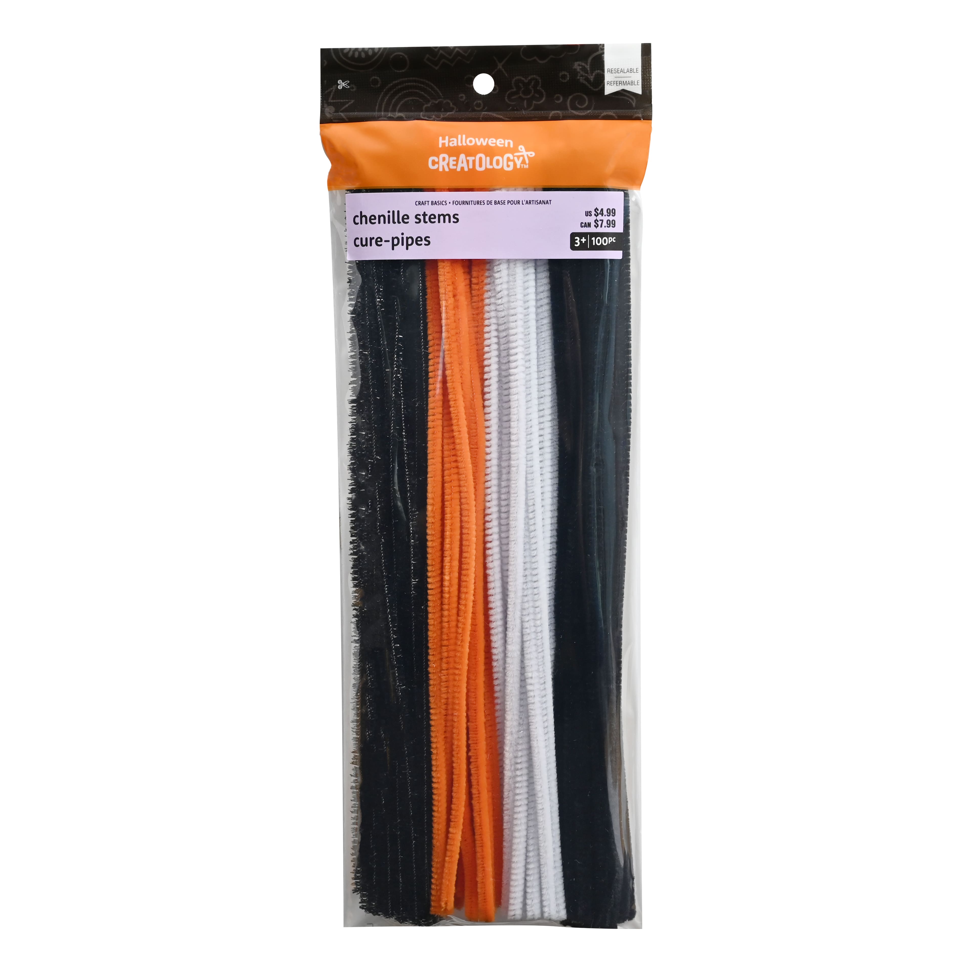 Traditional Halloween Chenille Stems, 100ct. by Creatology&#x2122;