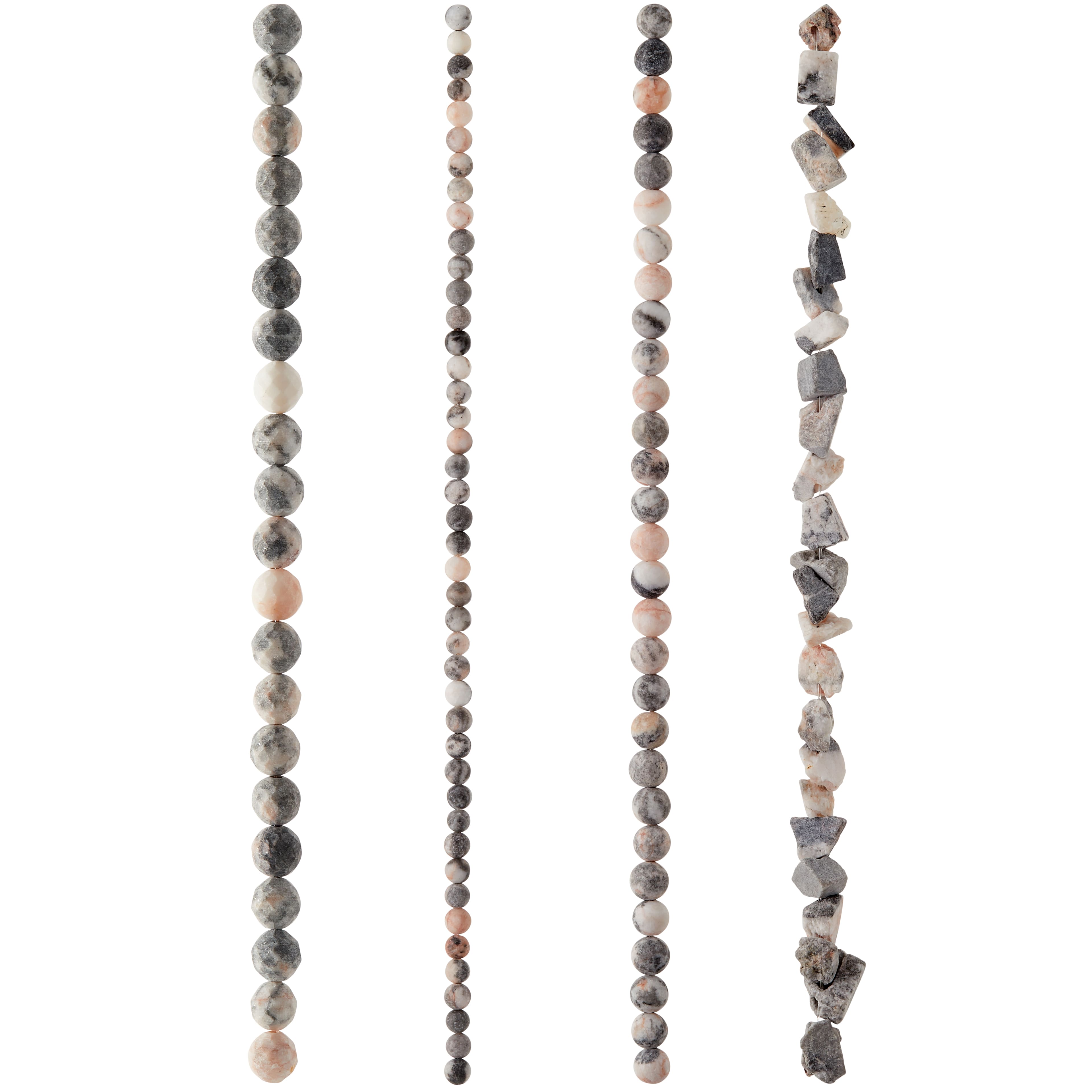 Matte Pink Zebra Stone Beads Value Pack by Bead Landing™
