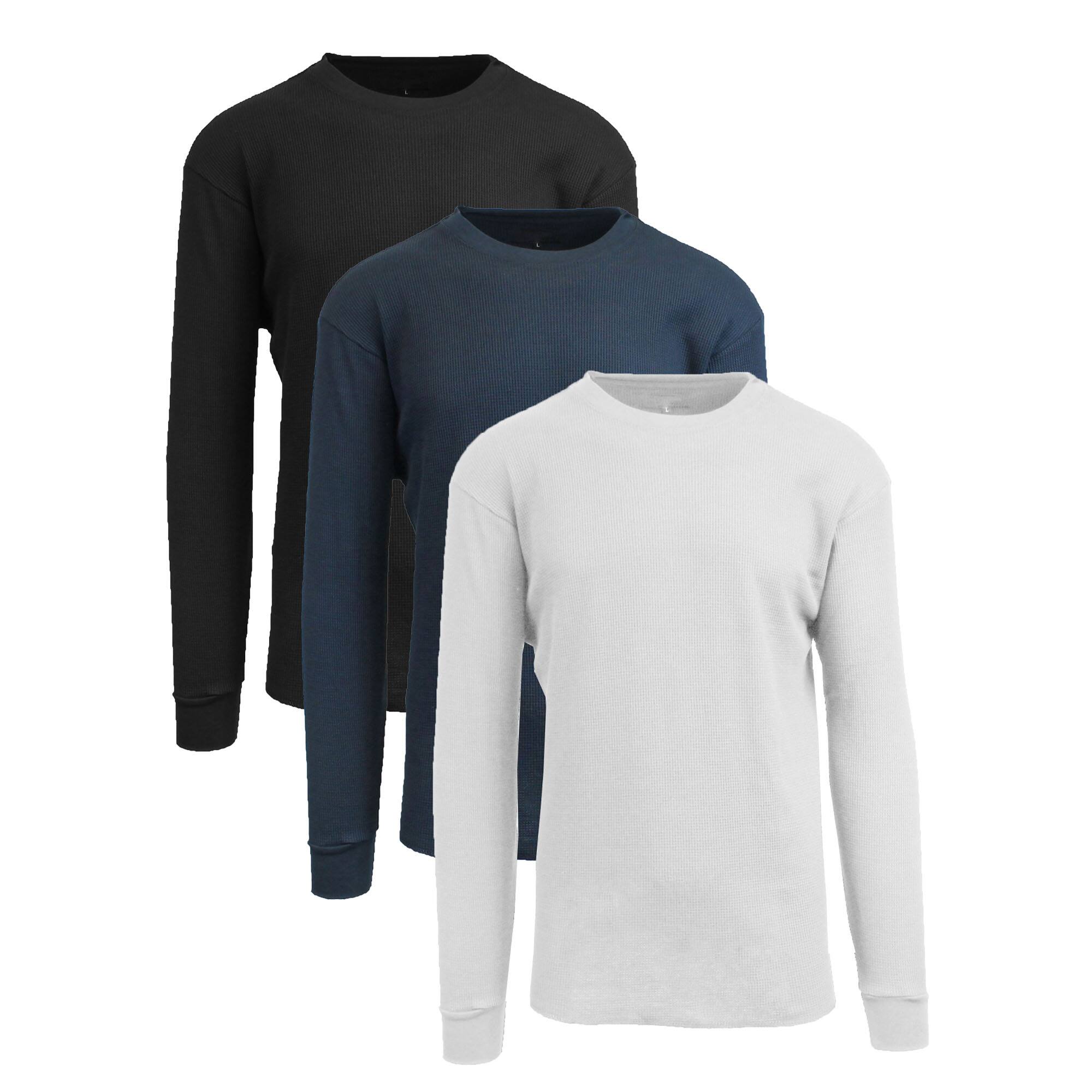 Galaxy by Harvic Long Sleeve Classic Men's Thermal Shirt 3 Pack