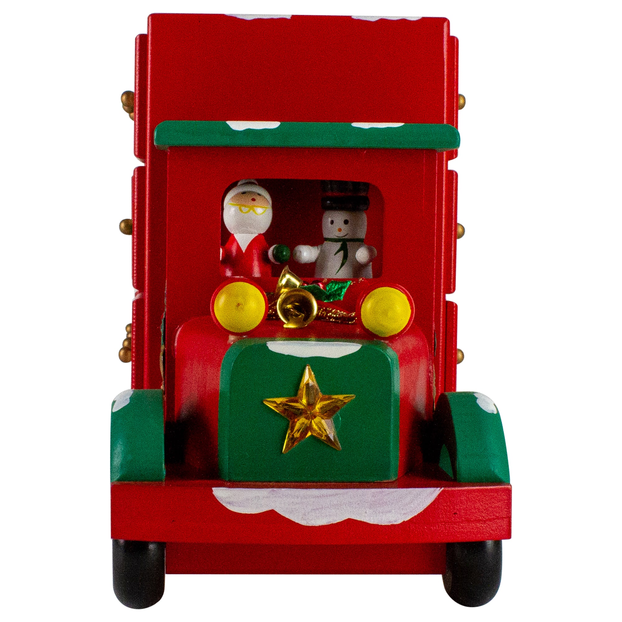 14&#x22; Red Children Advent Calendar Storage Truck Christmas D&#xE9;cor