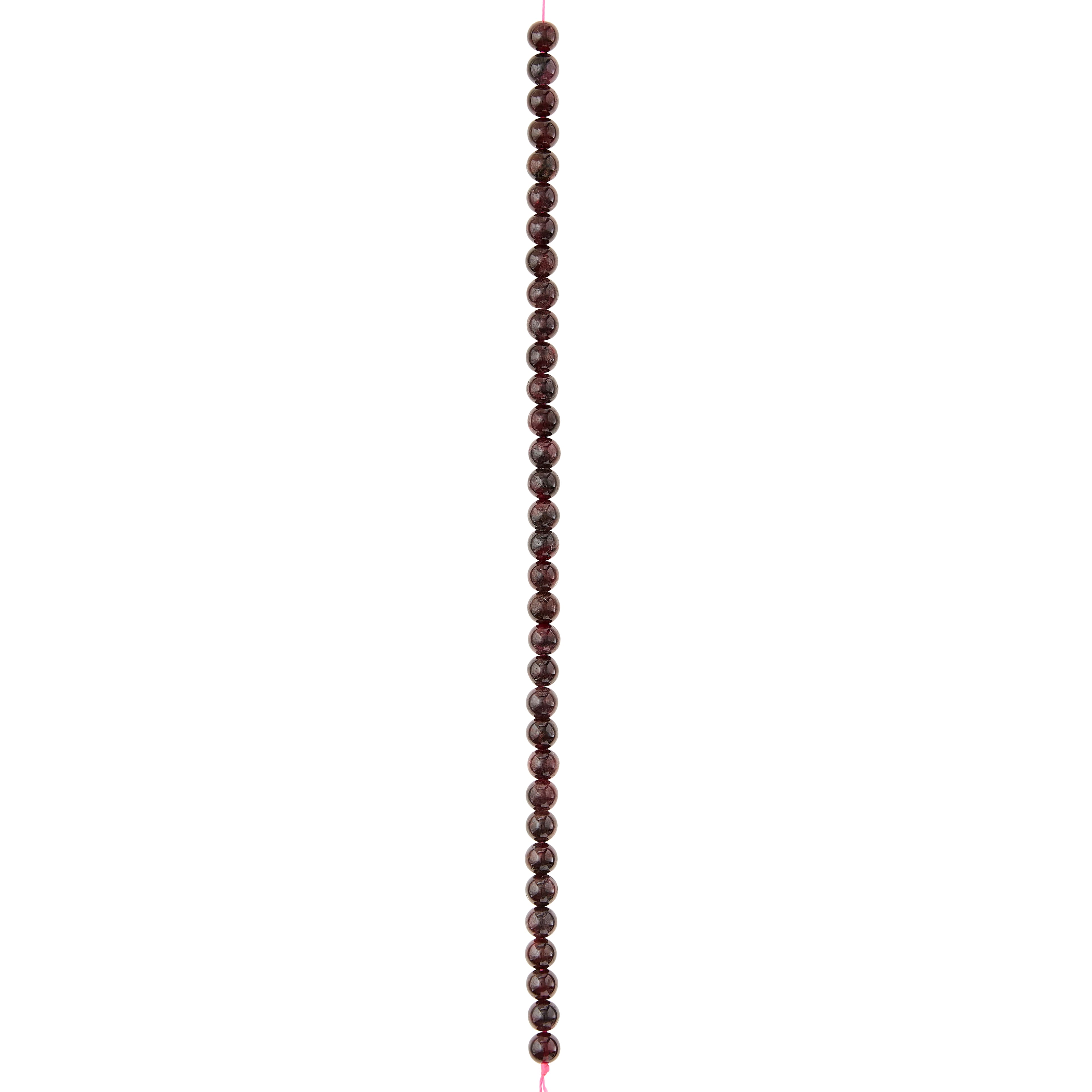 12 Pack:  Round Garnet Beads, 6mm by Bead Landing&#x2122;