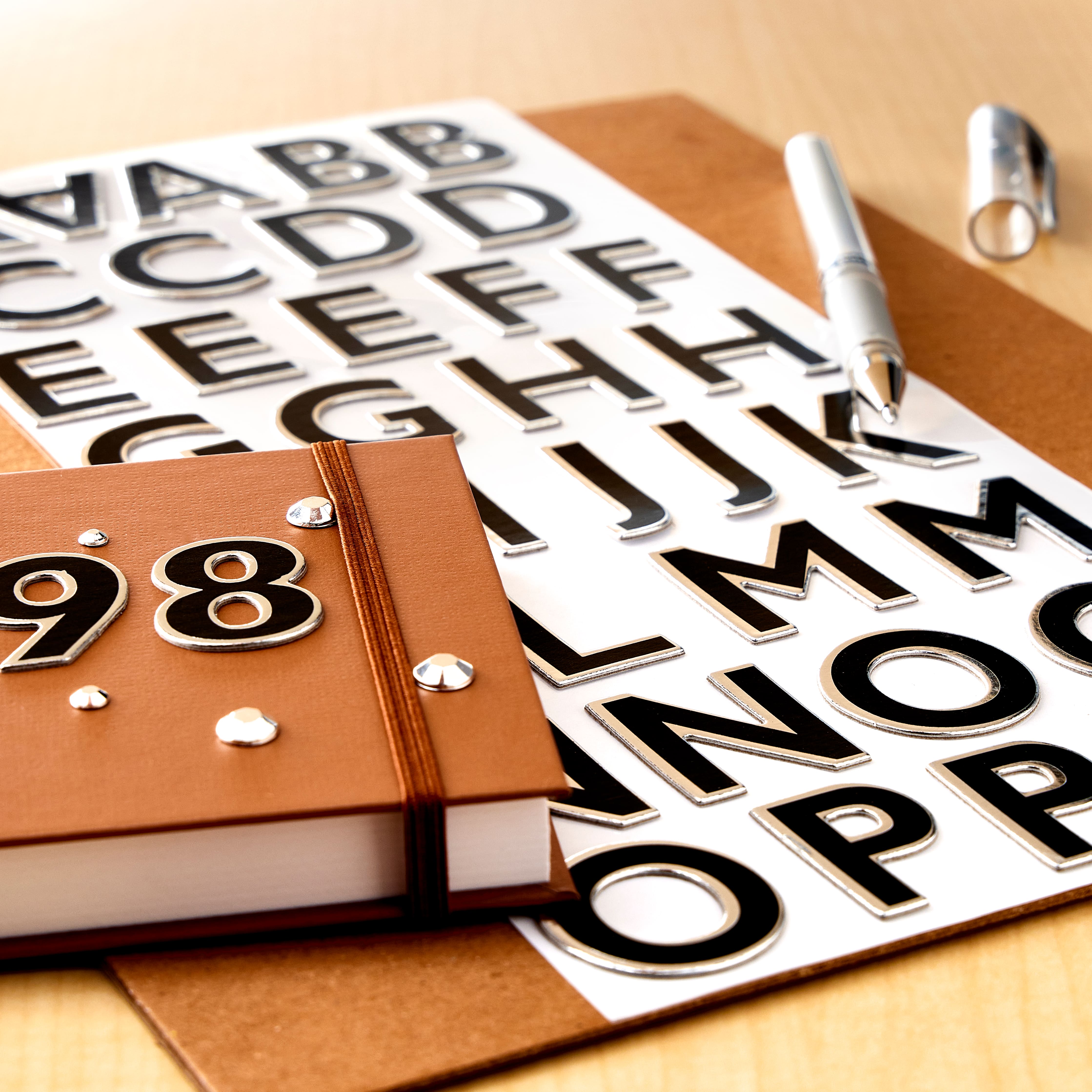 12 Packs: 2 ct. (24 total) Black Foil Alphabet by Recollections™