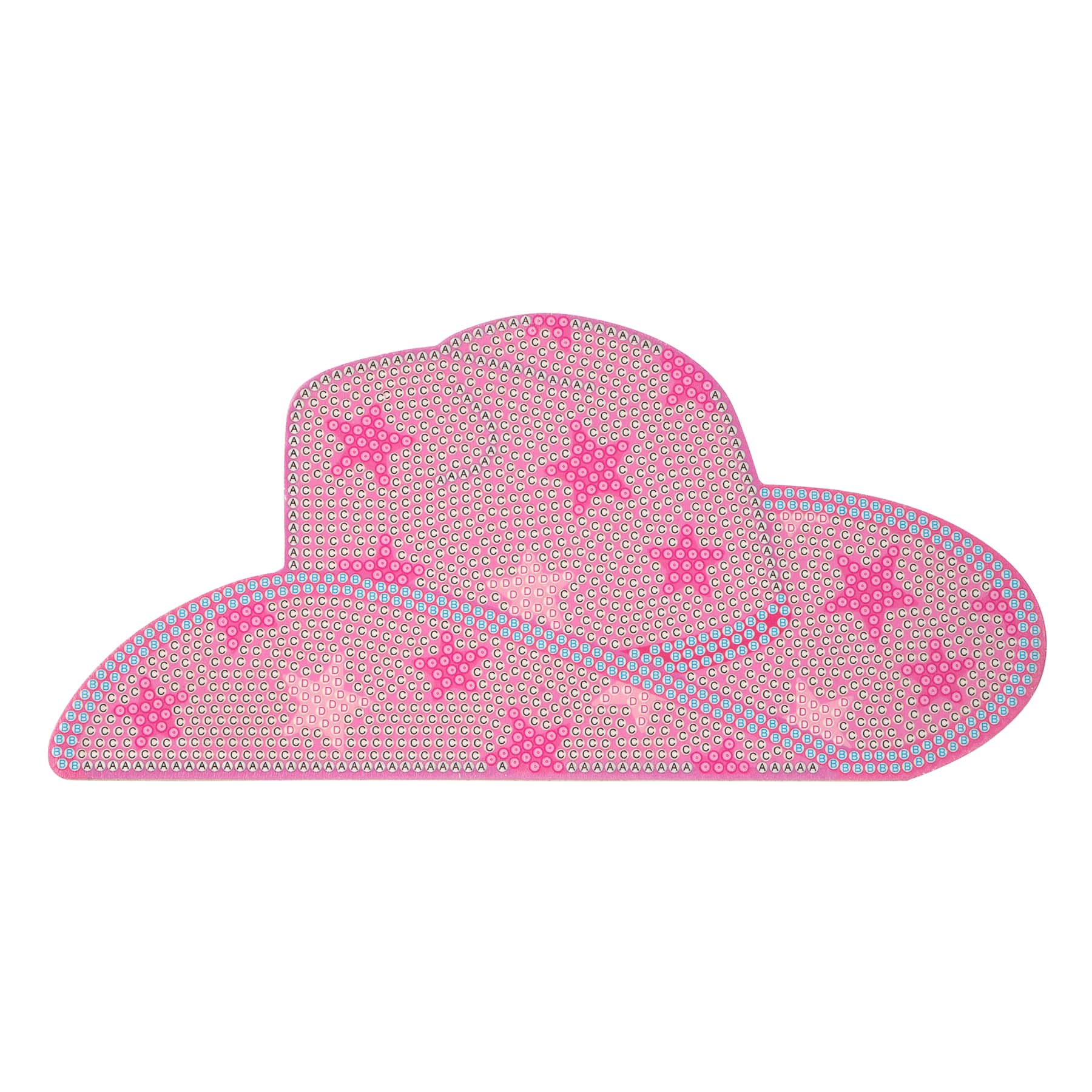 Pink Cowgirl Hat Wood Plank Diamond Art Kit by Make Market&#xAE;