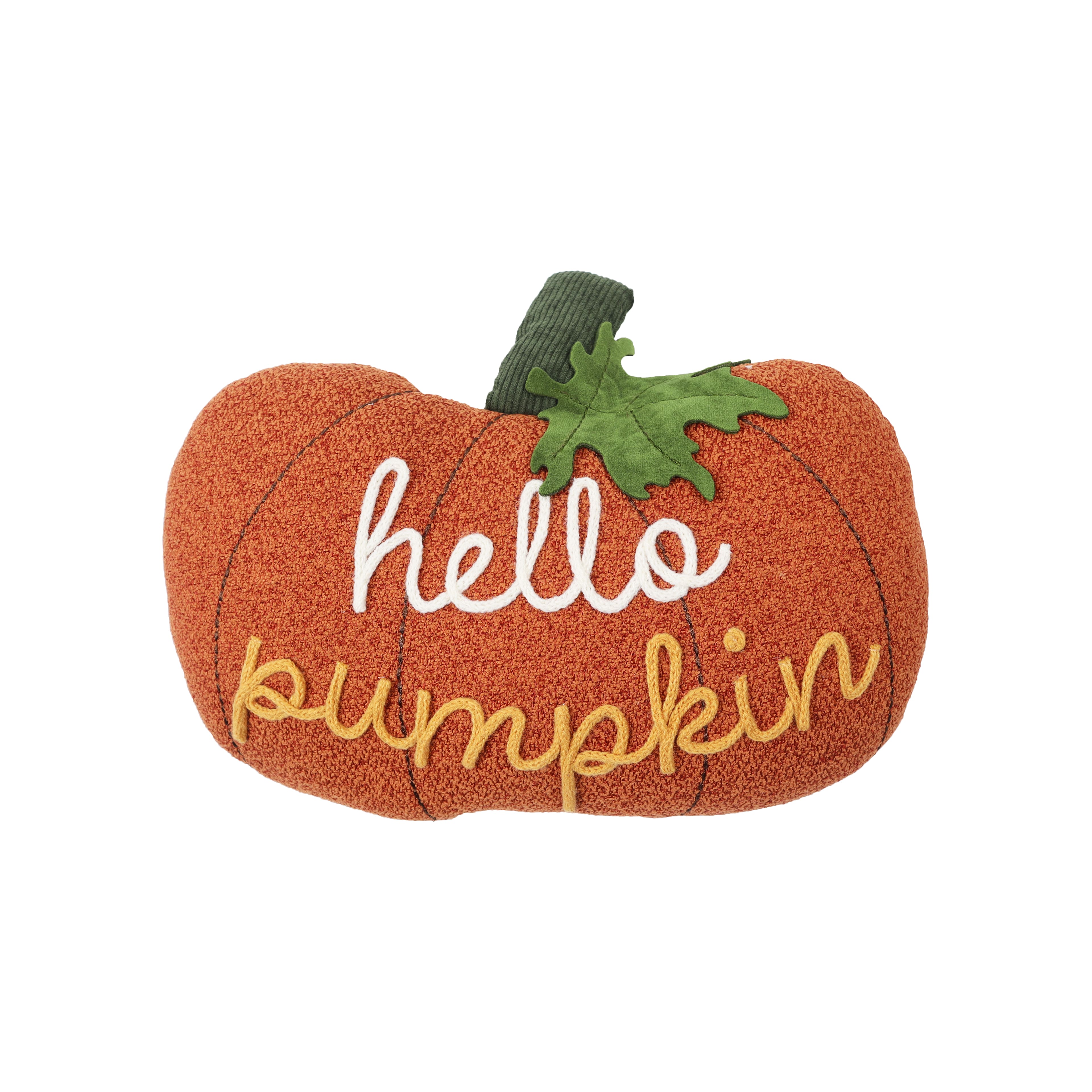 15&#x22; x 11&#x22; Hello Pumpkin Shaped Throw Pillow by Ashland&#xAE;