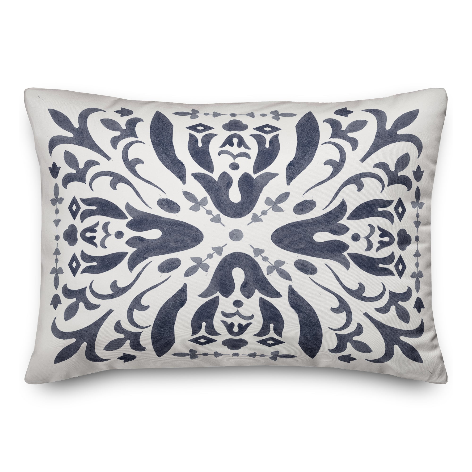 Distressed Floral Pattern 14" x 20" Indoor / Outdoor Pillow