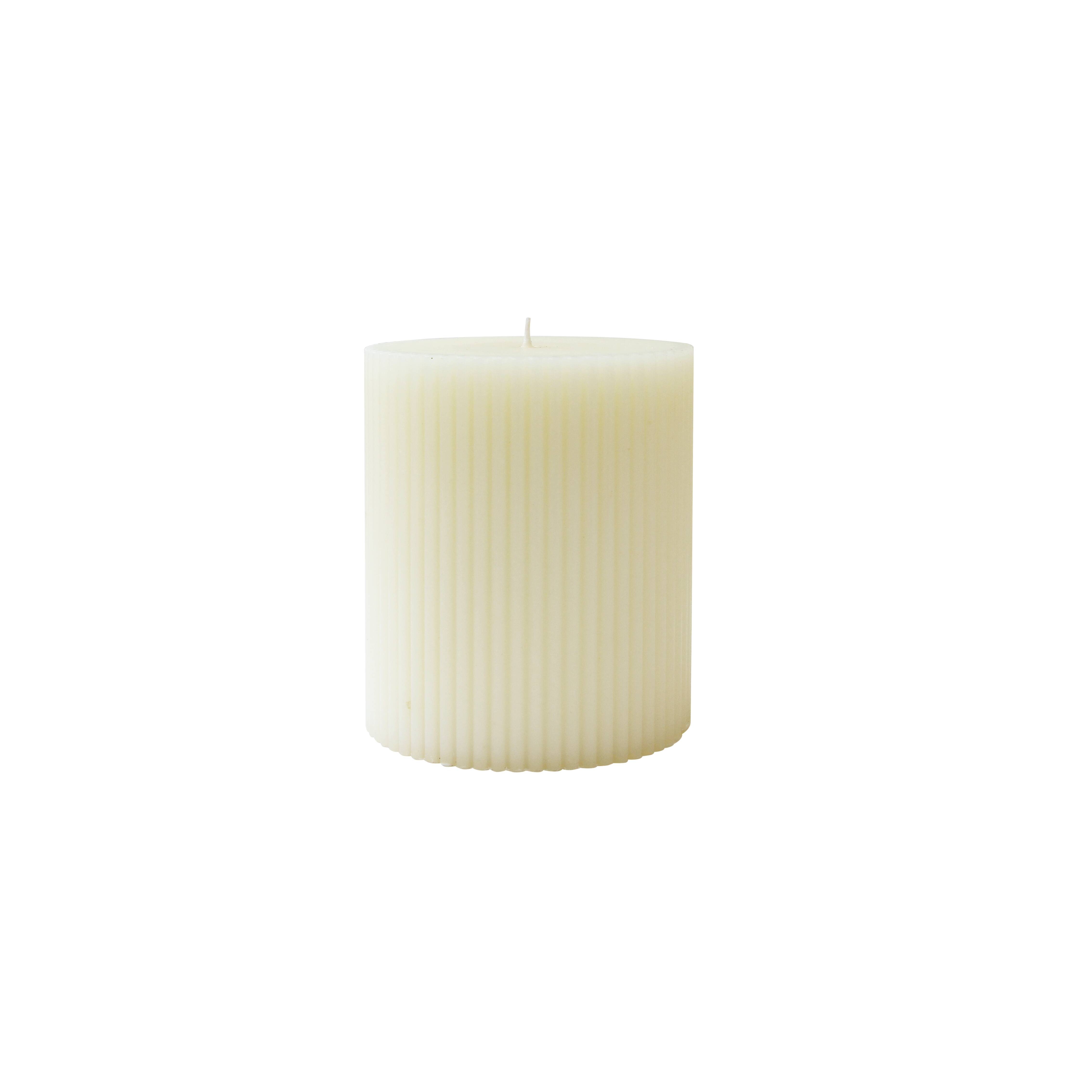 Vanilla Butter Cream Scented Fluted Pillar Candles by Ashland®, 3ct