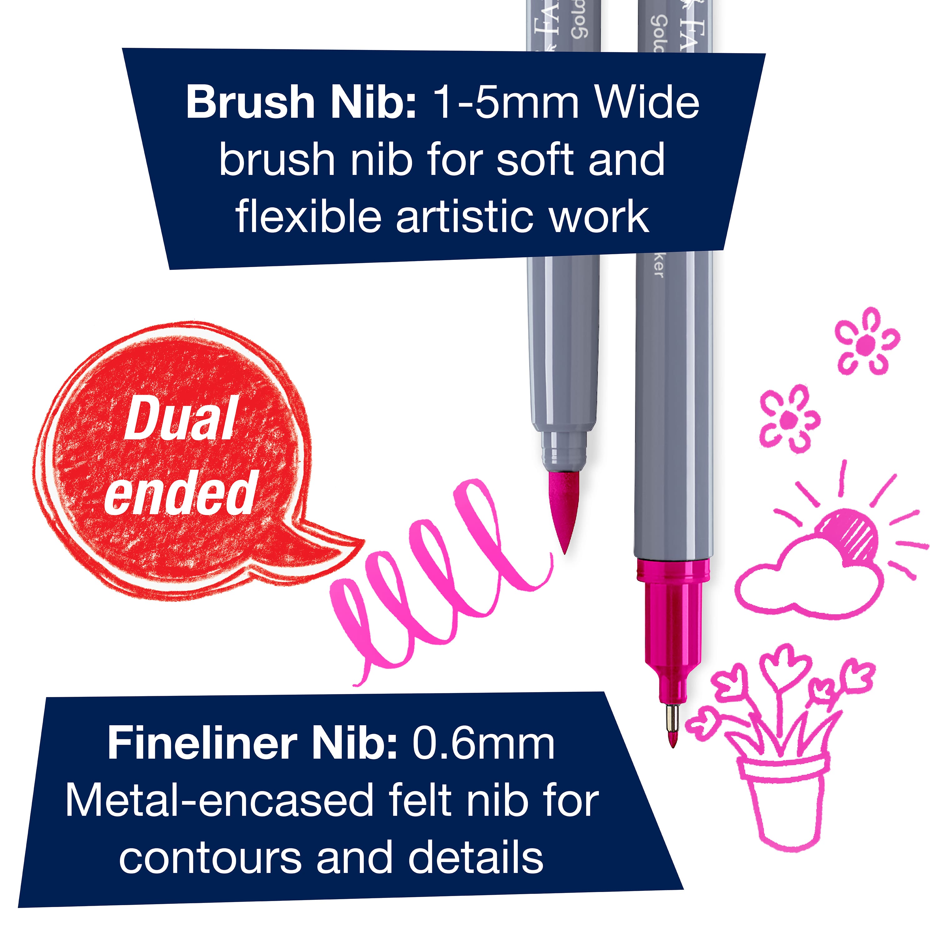 Faber-Castell® Goldfaber Sketch Basic Dual Tip Marker Set