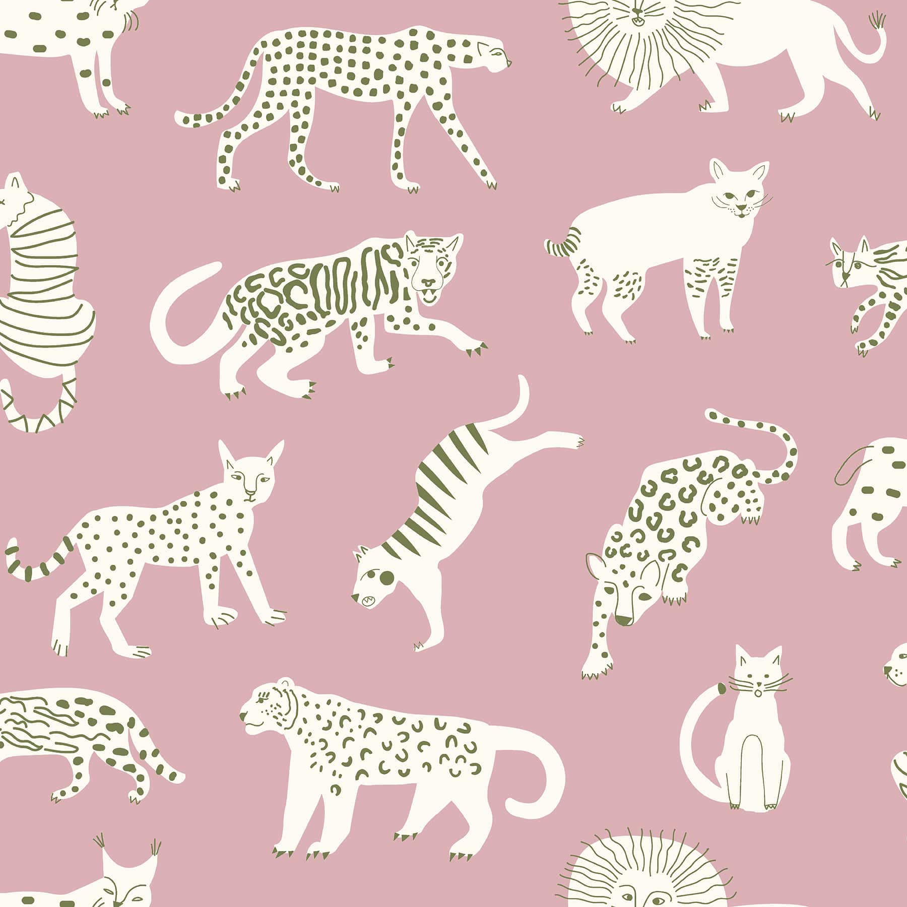 NuWallpaper Leah Duncan Kitty Kitty Peel &#x26; Stick Wallpaper