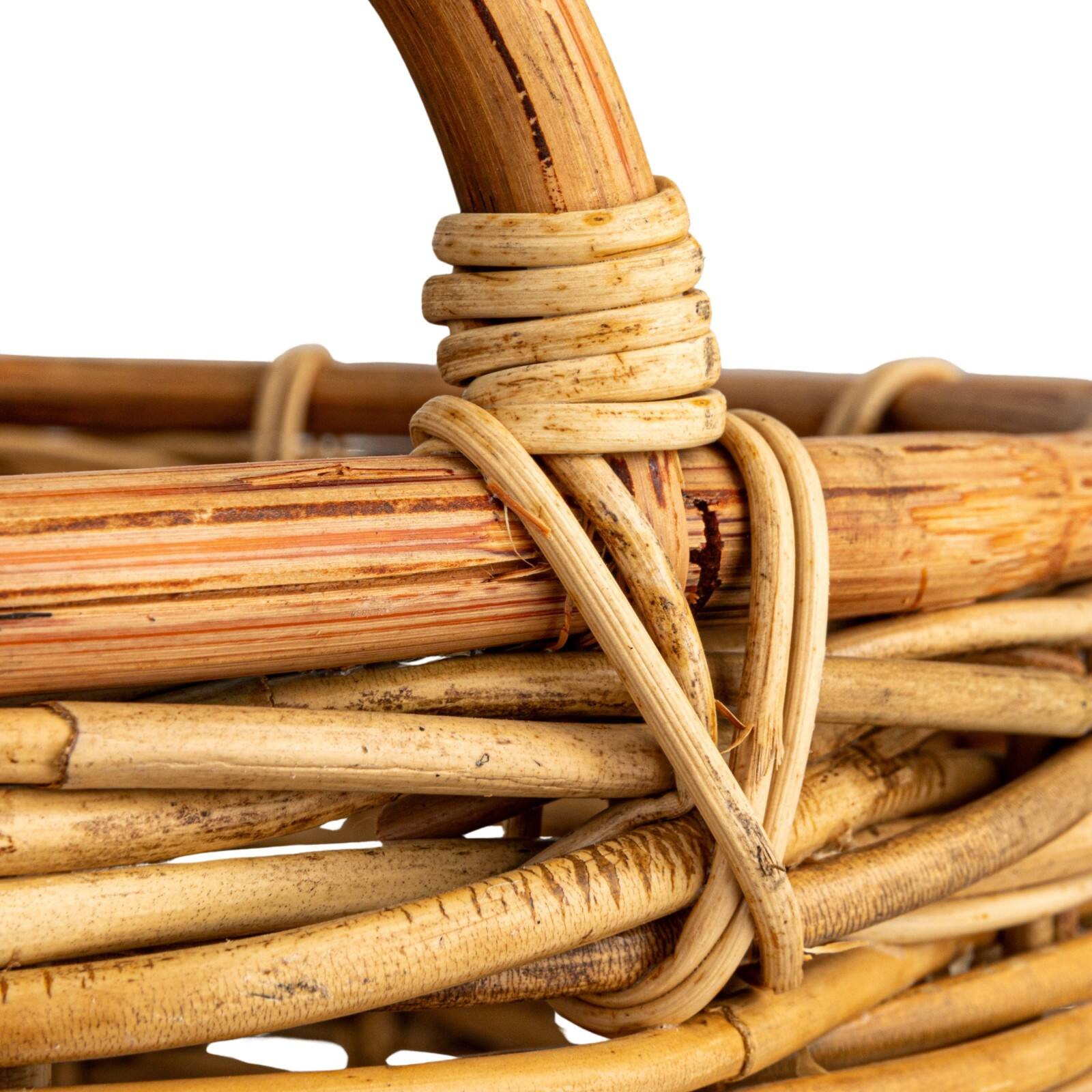 Hello Honey® Natural Brown Hand Woven Rattan Basket Set with Handles