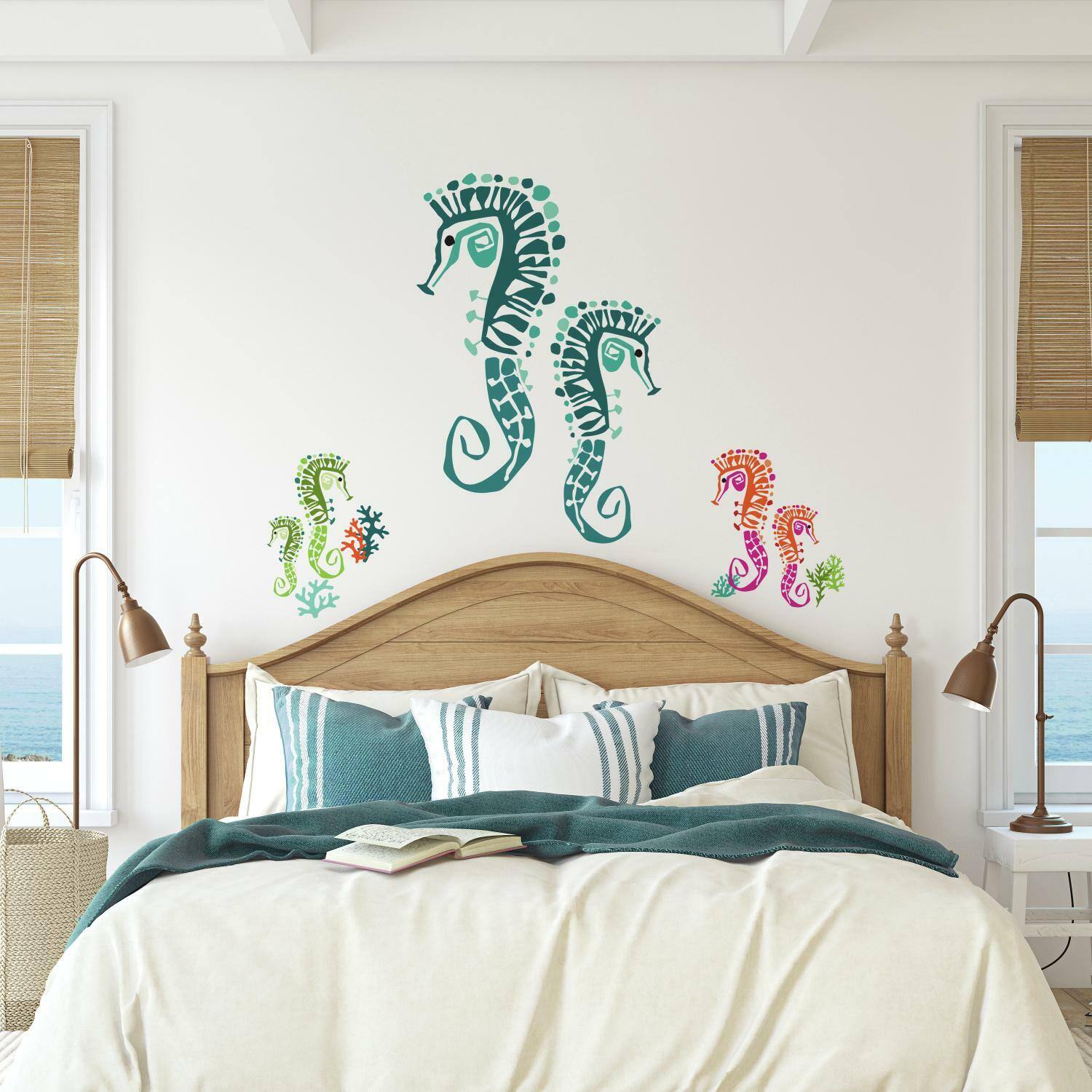 RoomMates Jane Dixon Seahorse Peel &#x26; Stick Giant Wall Decals