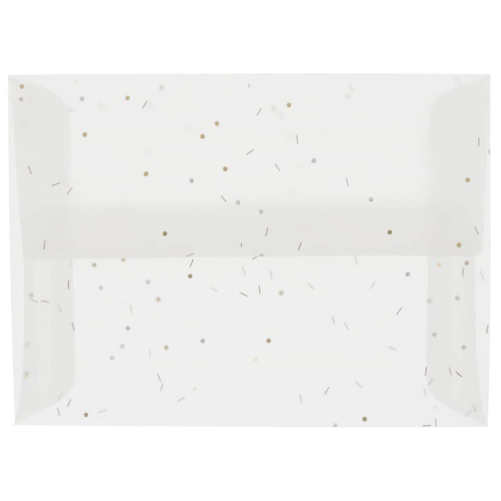 JAM Paper 6.5 x 6.5 Translucent Vellum Envelopes, 50ct.