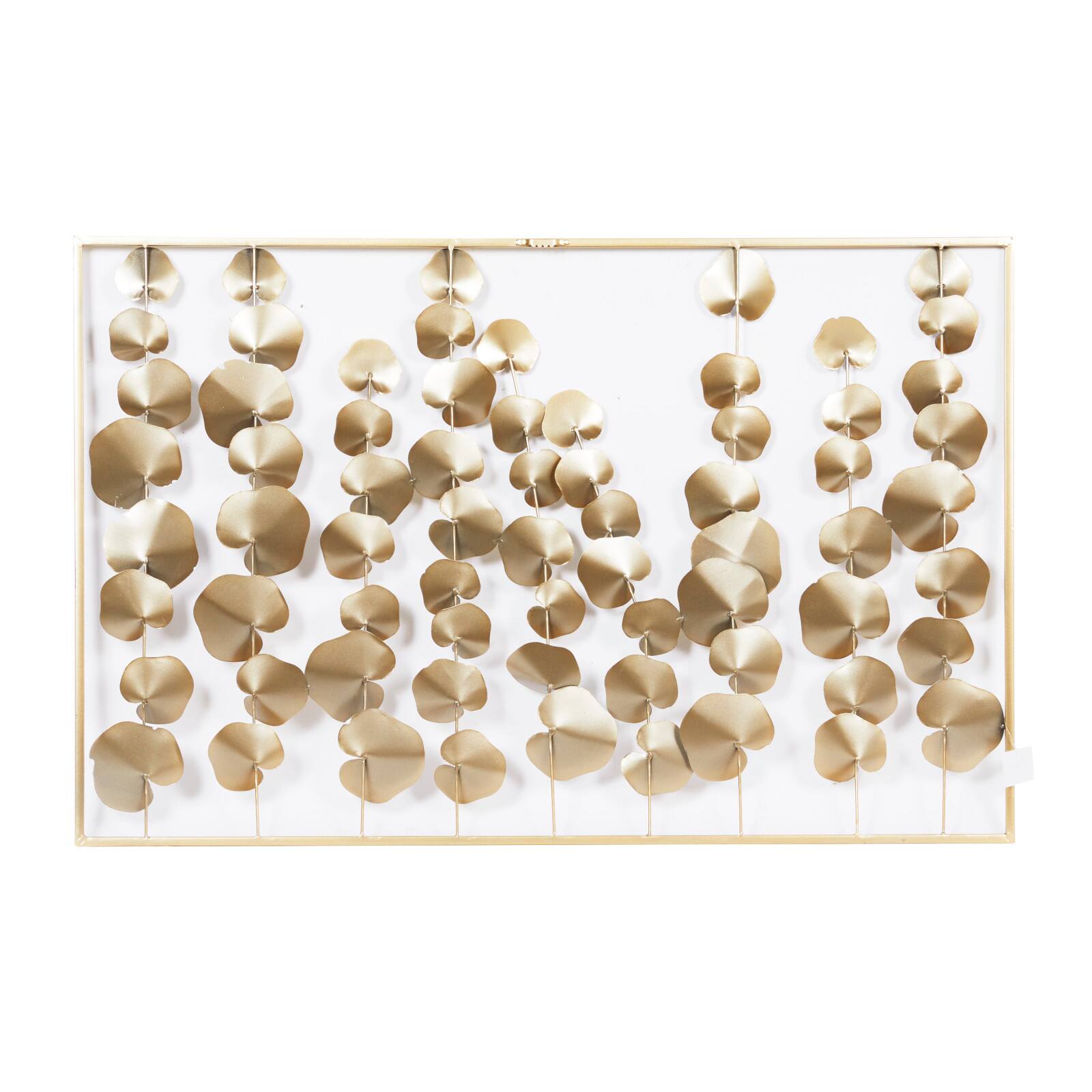40&#x22; Gold Metal Modern Wall D&#xE9;cor