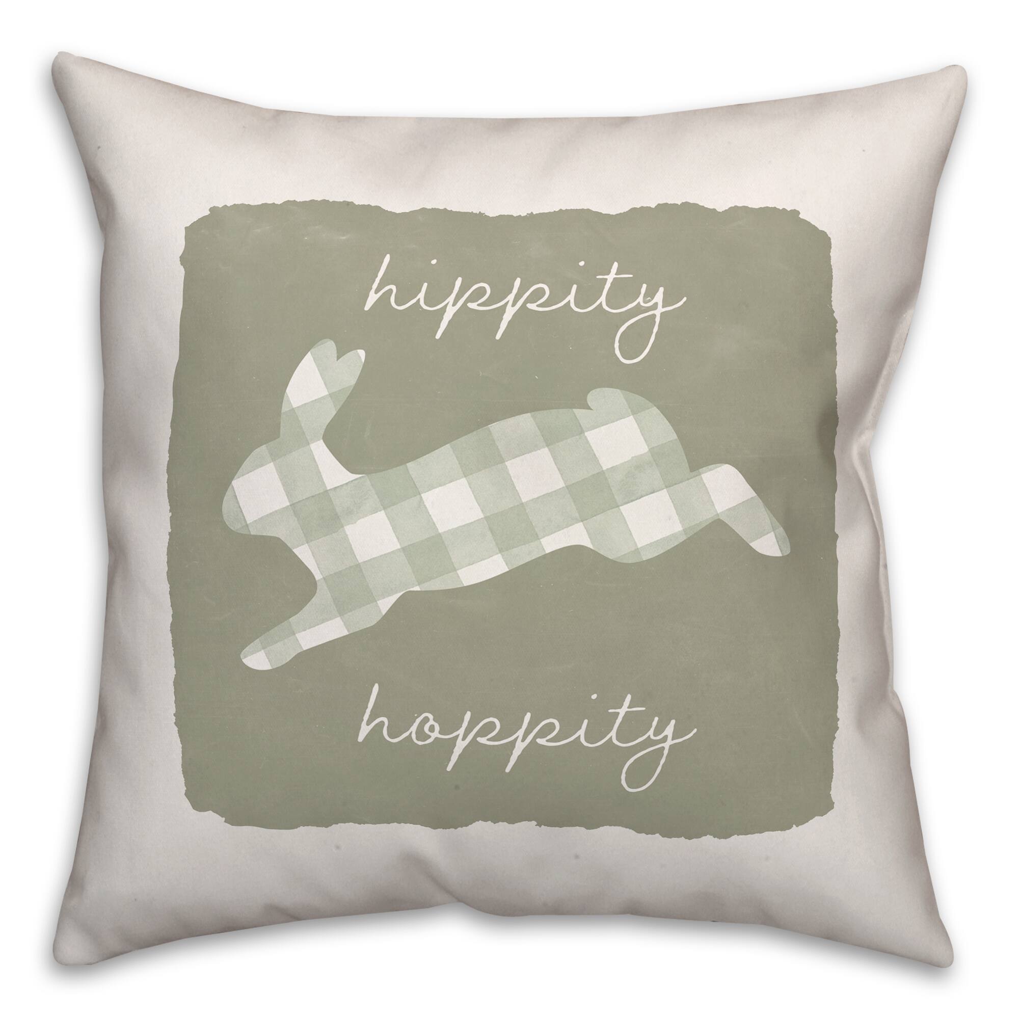 Hippity Hoppity Pillow 2 18" x 18" Throw Pillow