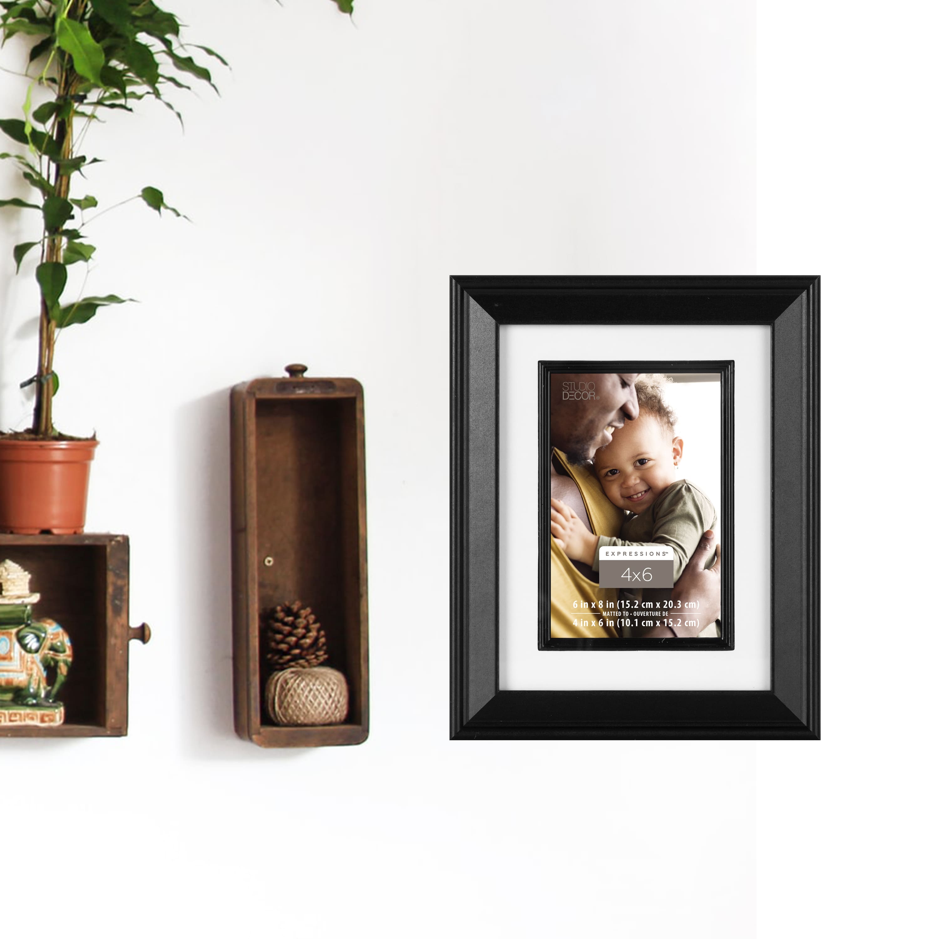 12 Pack: Black 4" x 6" Frame with Fillet Mat, Expressions™ by Studio Décor®
