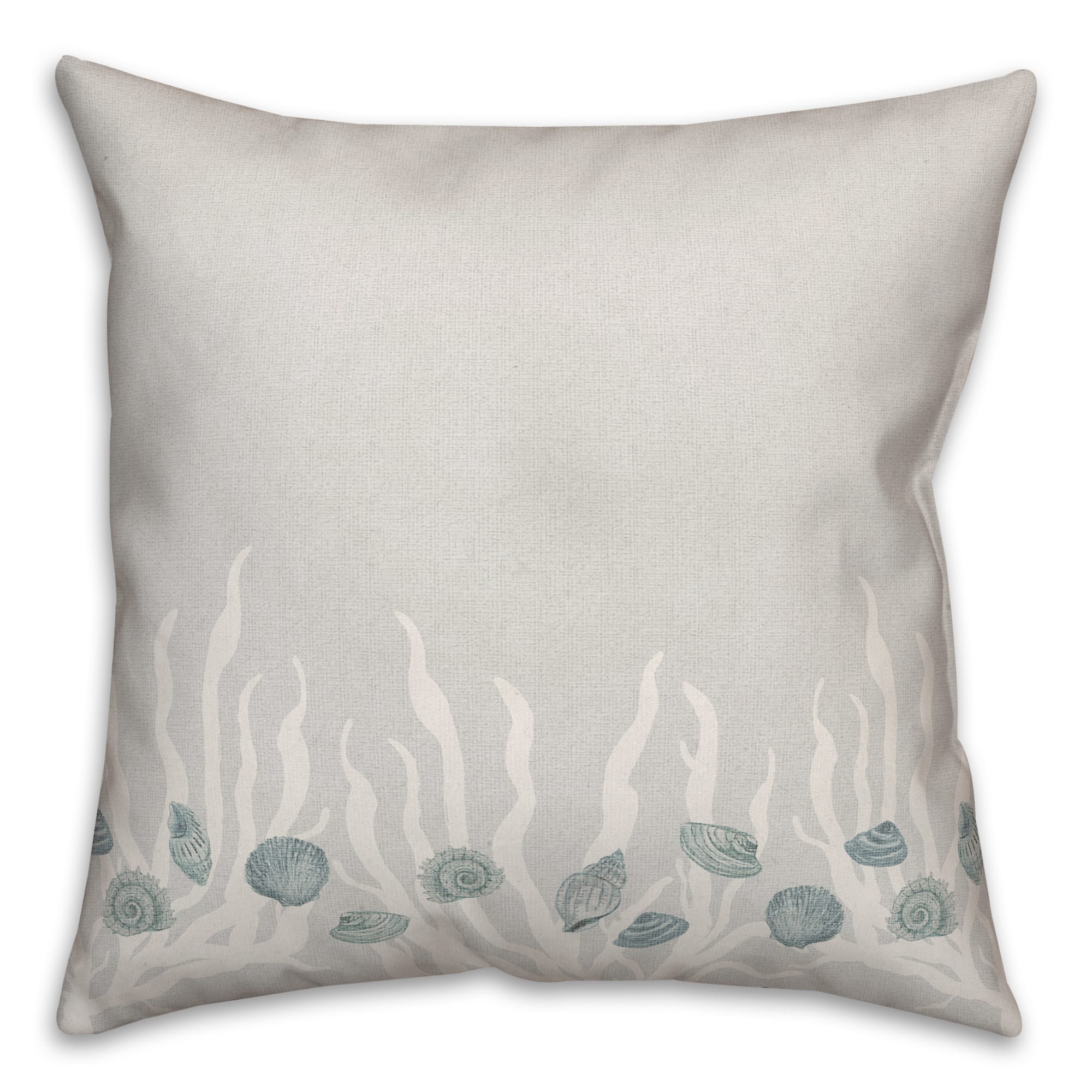 Shell &#x26; Coral Border Throw Pillow