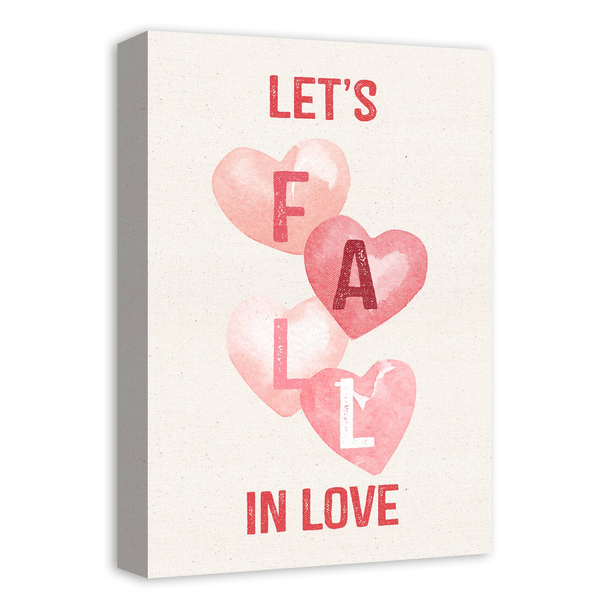 Let&#x27;s Fall In Love Canvas Wall Art