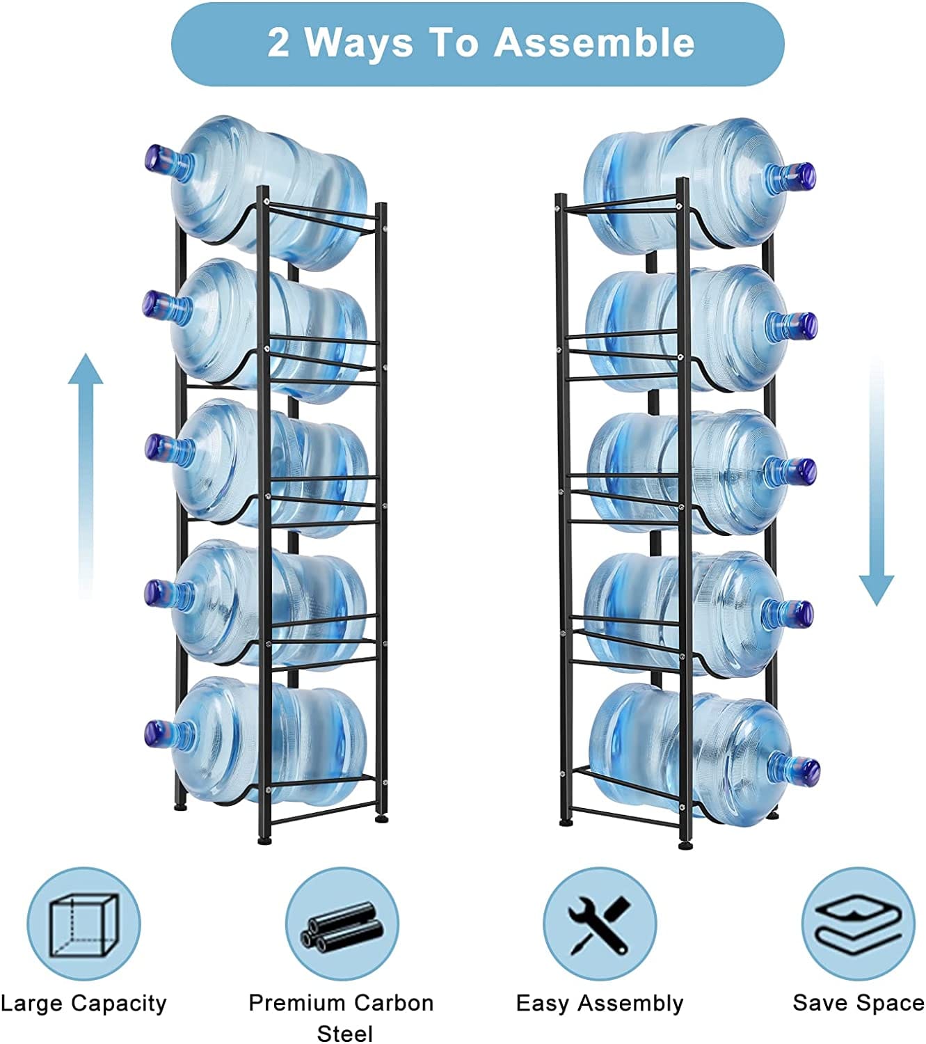 5gal. Water Jug Holder 5-Tier Storage Rack