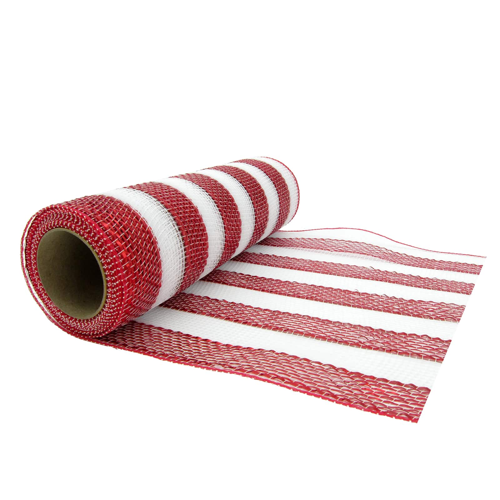 12 Pack: 10" x 6.3yd. Red & White Striped Mesh by Celebrate It™