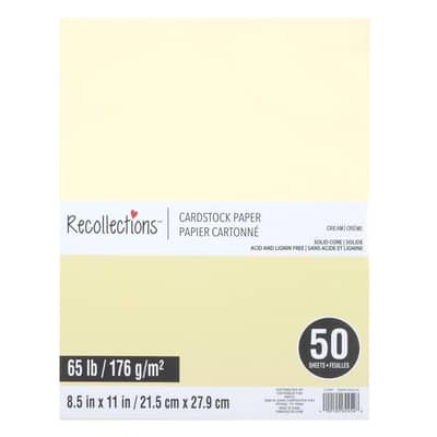 8.5" x 11" Cardstock Paper by Recollections™, 50 Sheets image