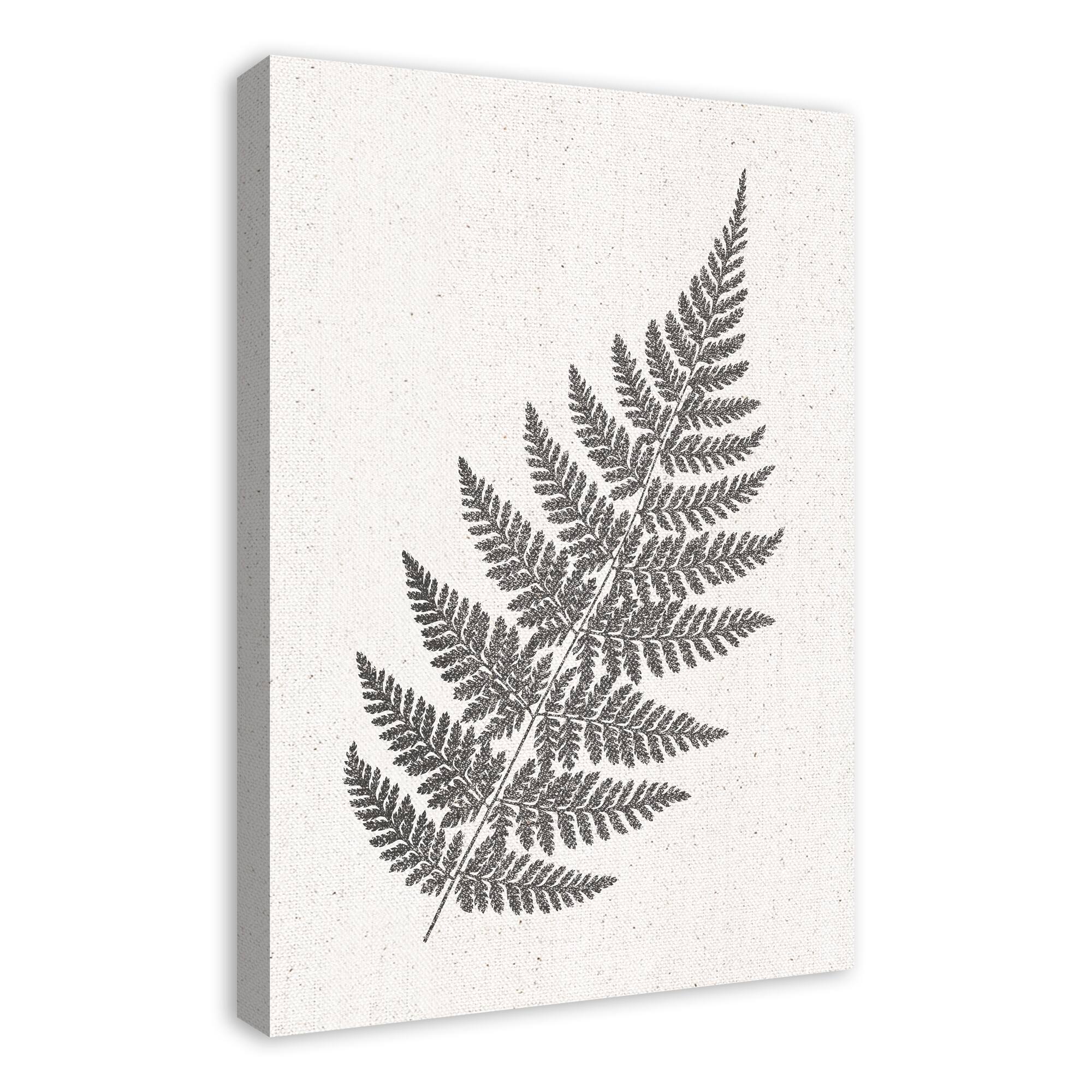 Linen Fern Canvas Wall Art