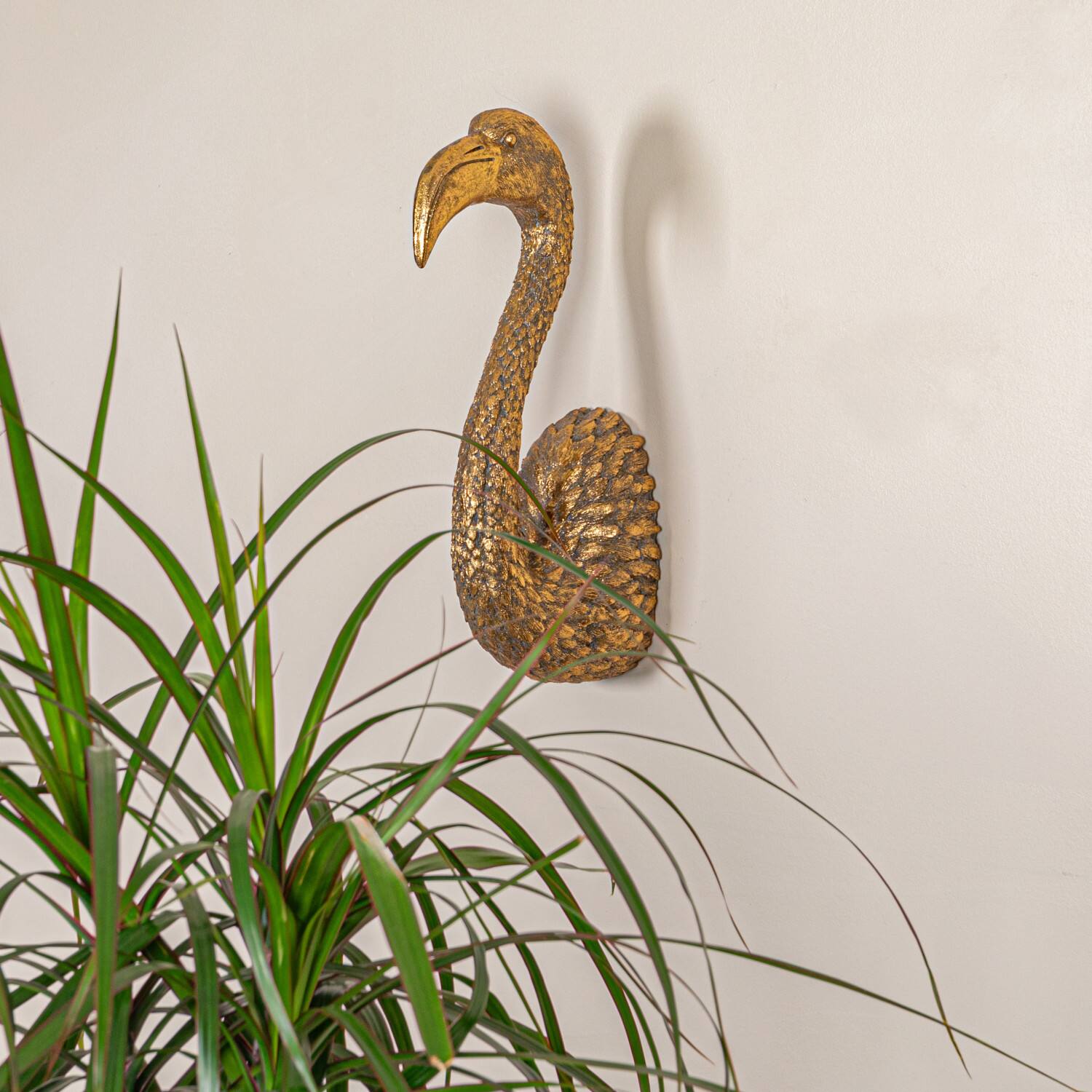Hello Honey&#xAE; 11.75&#x22; Gold Bird Head Wall Decoration