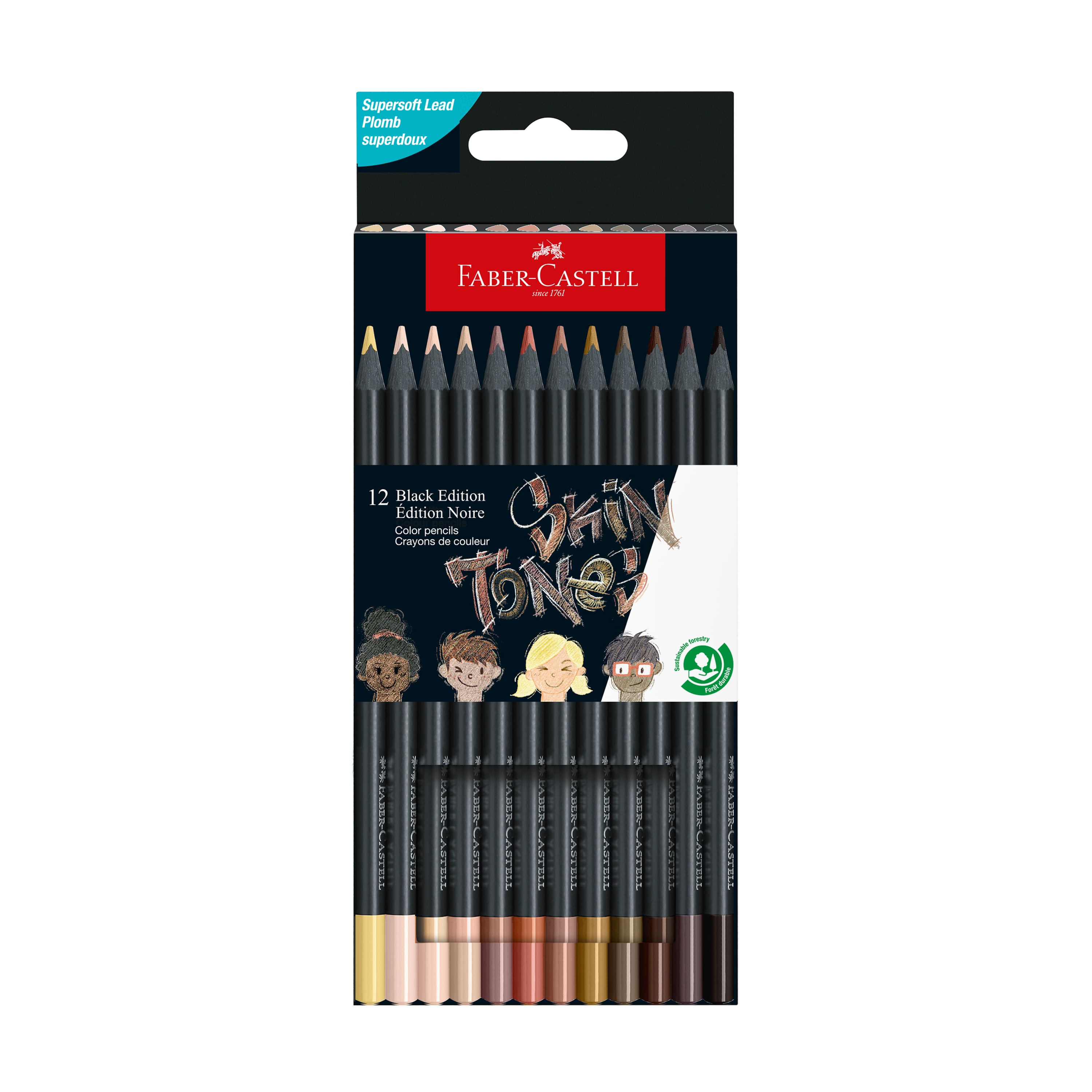 Faber-Castell® Black Edition Skin Tones Coloured Pencils