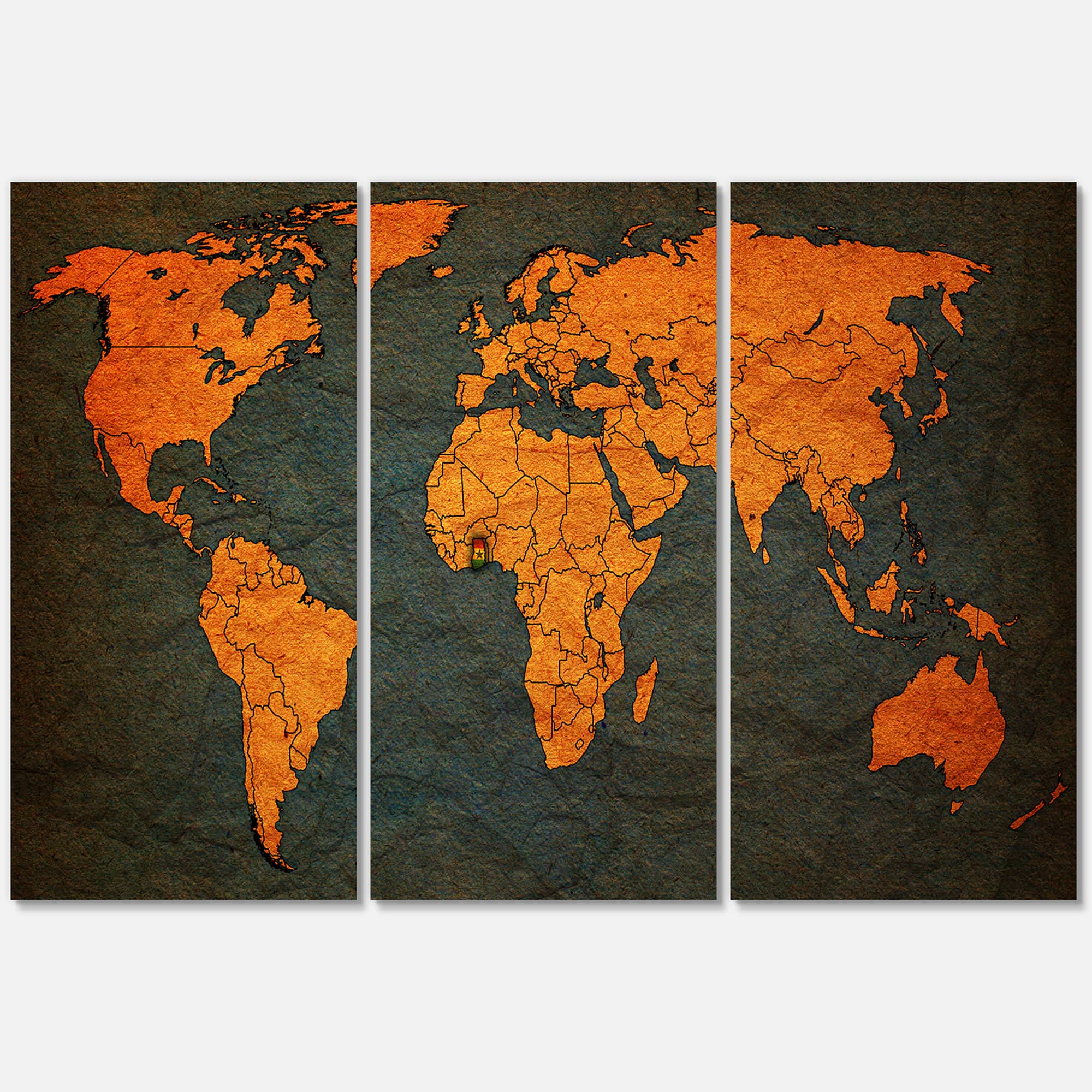 Designart - Ancient Map of The World Africa