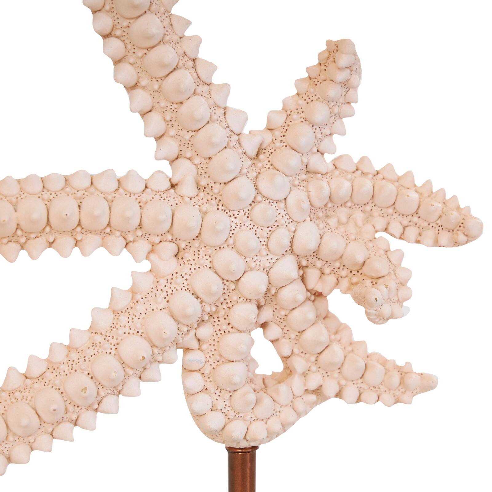 12&#x22; Pink Starfish Sculpture with Copper Stand