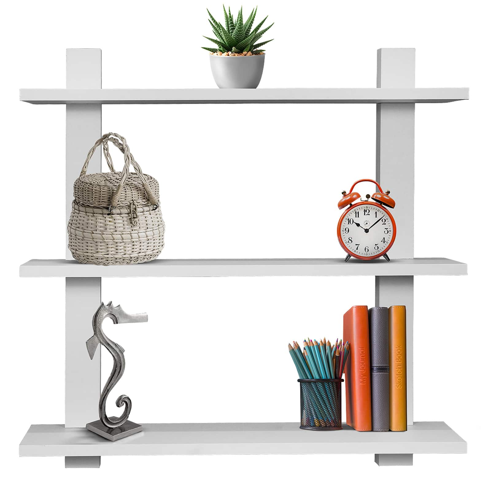 Sorbus 23.6&#x22; Triple Tier Floating Shelf