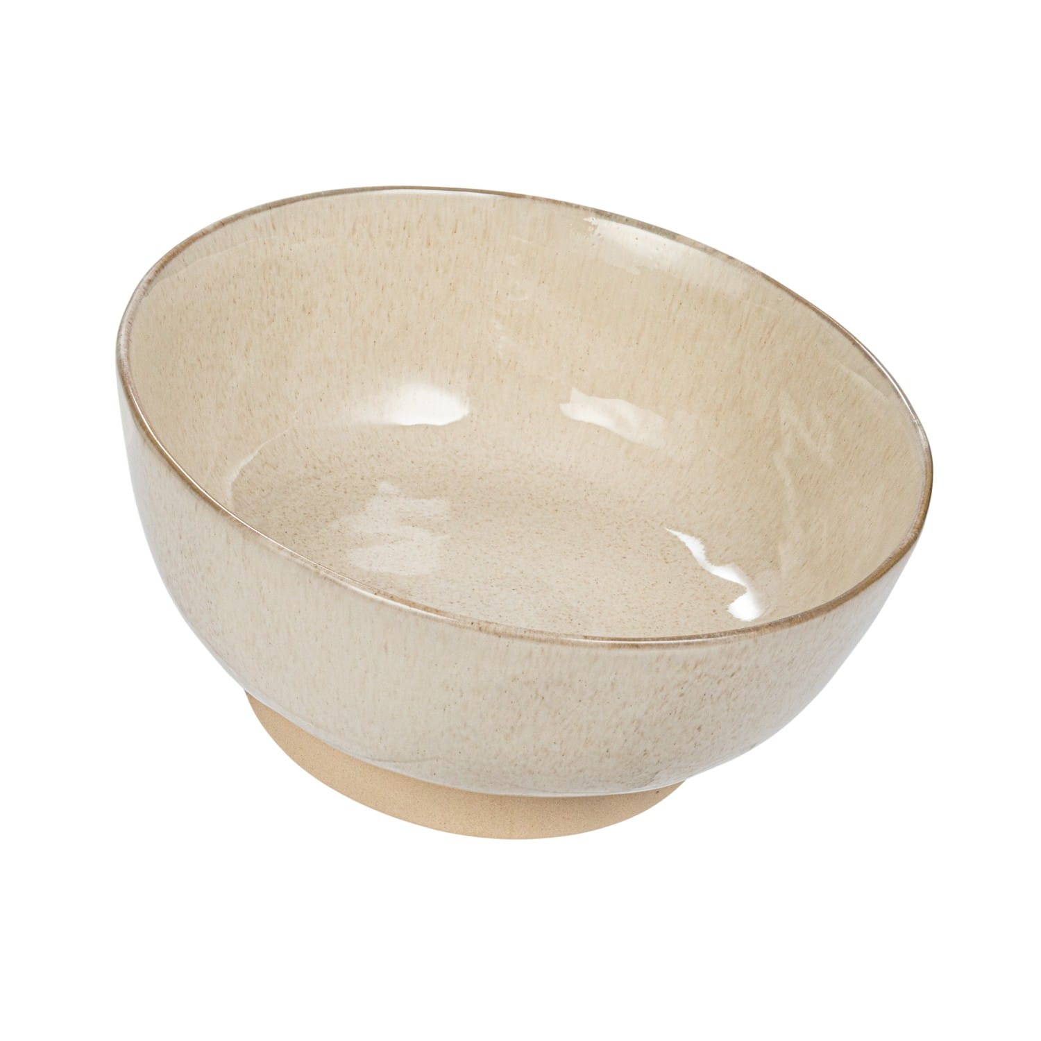 Hello Honey® 10" Cream Speckled Glaze Stoneware Bowl