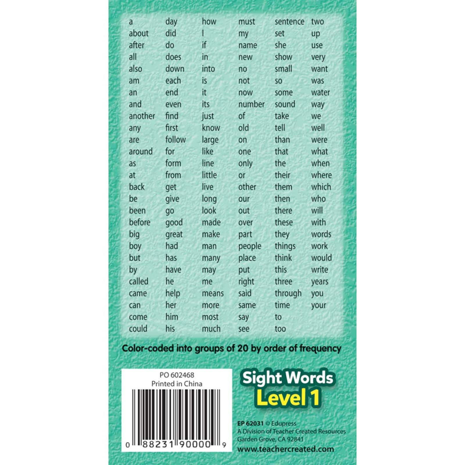 Edupress&#x2122; Sight Words Flash Cards Level 1