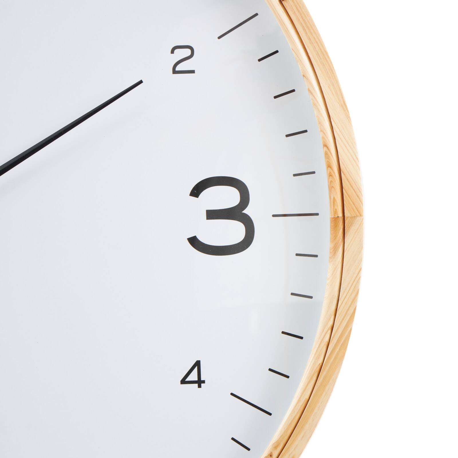 36&#x22; Light Brown Framed Wall Clock