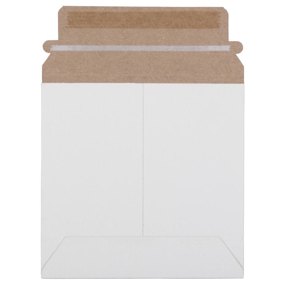 JAM Paper 6" x 6" White Flat Photo Mailer Peel & Seal Closure Envelopes, 6ct.