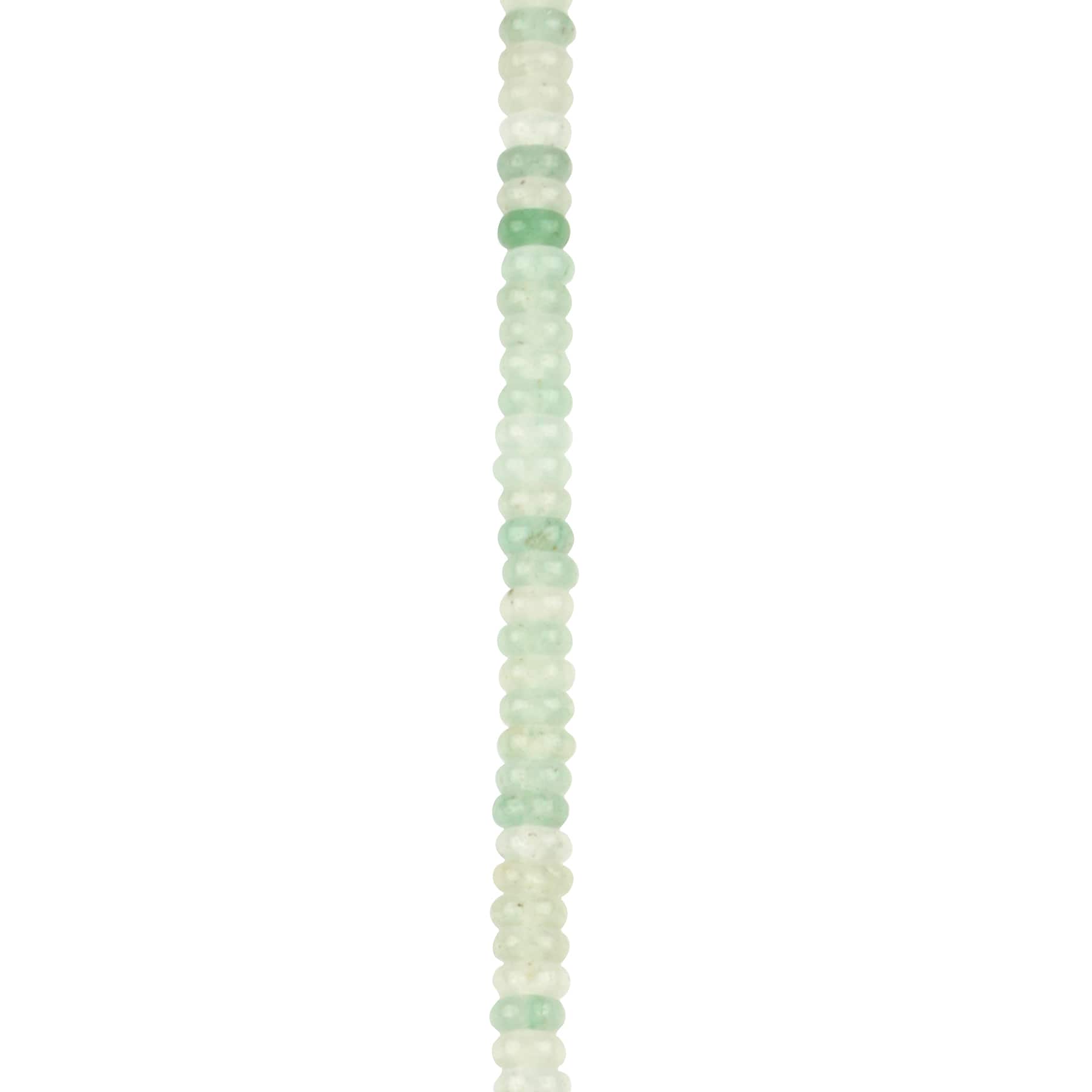 Light Green Dyed Aventurine Rondelle Beads, 4mm by Bead Landing™