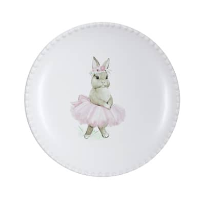 8.75" Ceramic Bunny Ballerina Plate by Ashland®