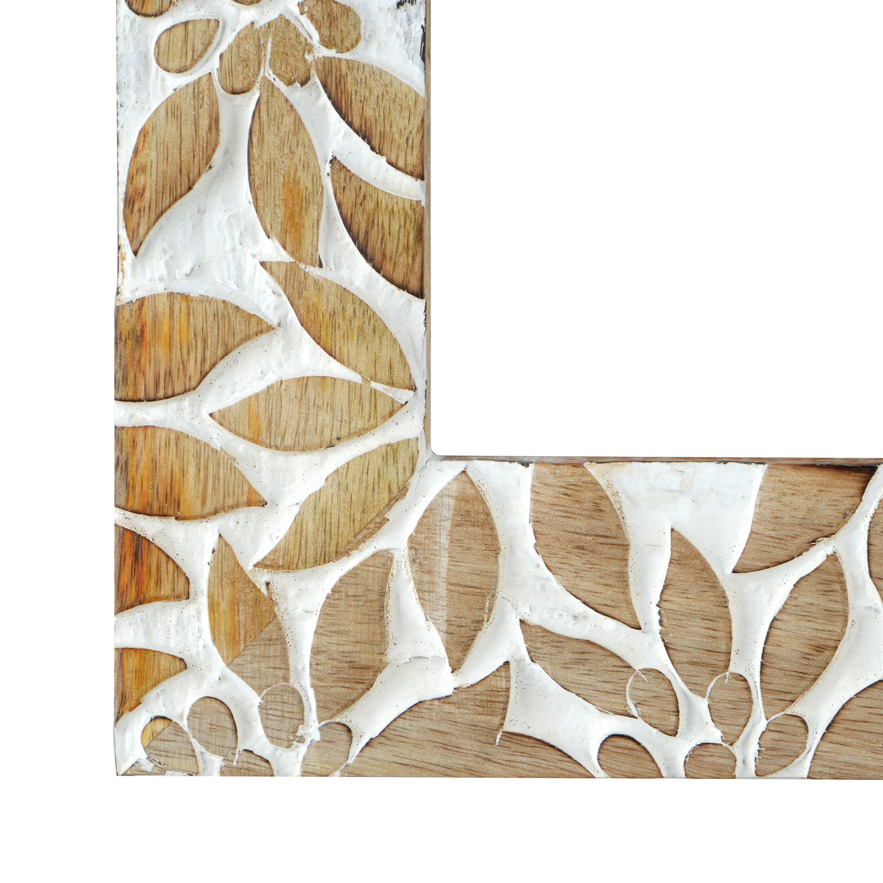4&#x22; x 6&#x22; Brown &#x26; White Floral Wood Tabletop Frame, Atelier by Studio D&#xE9;cor&#xAE;