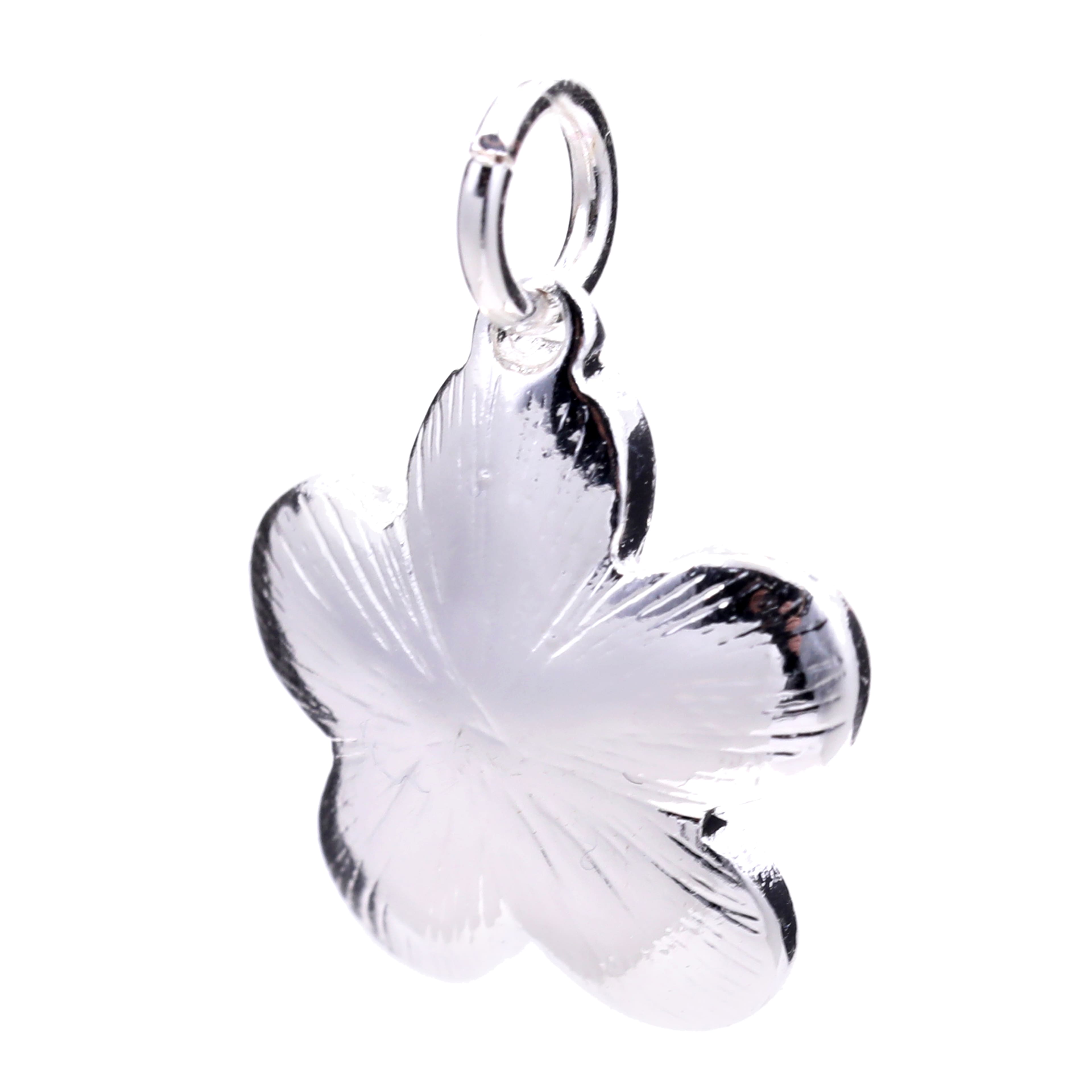 Breloque de fleur rose plaqu&#xE9;e argent de Bead Landing