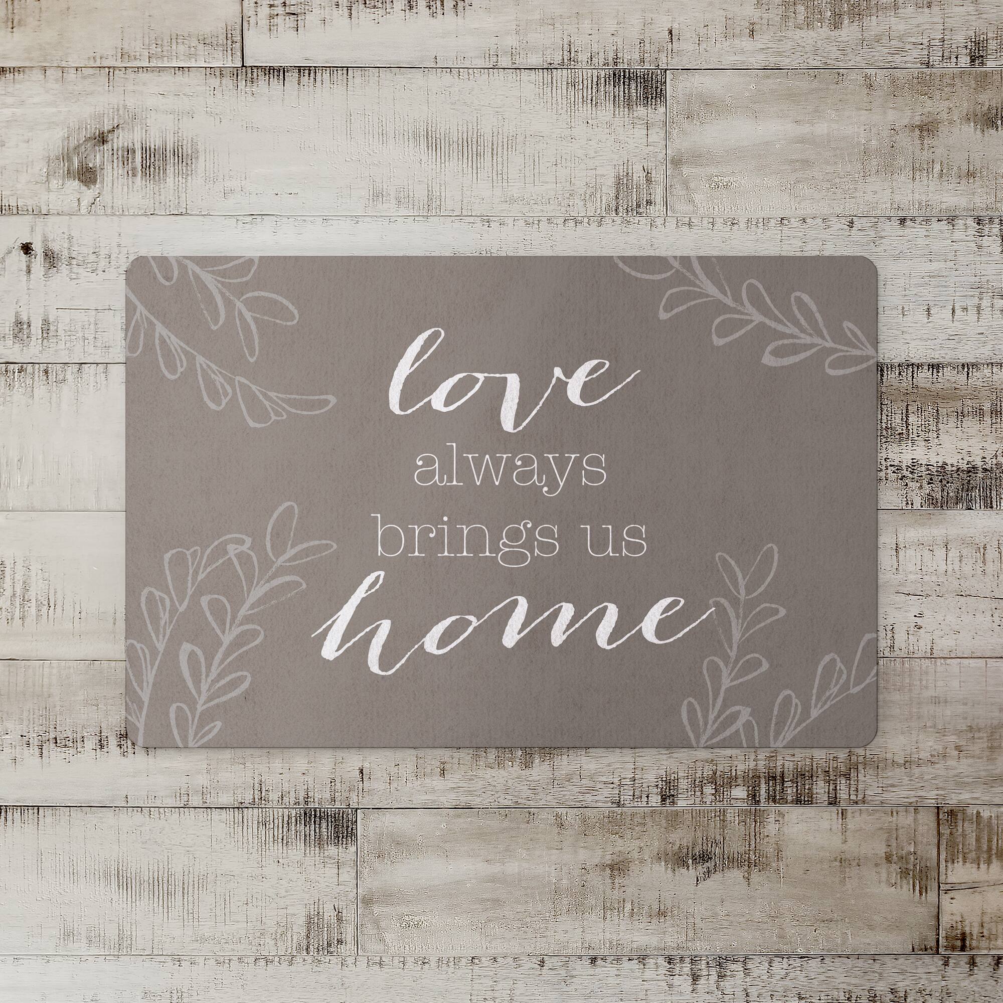 Love Brings Us Home Floor Mat, 27" x 18"