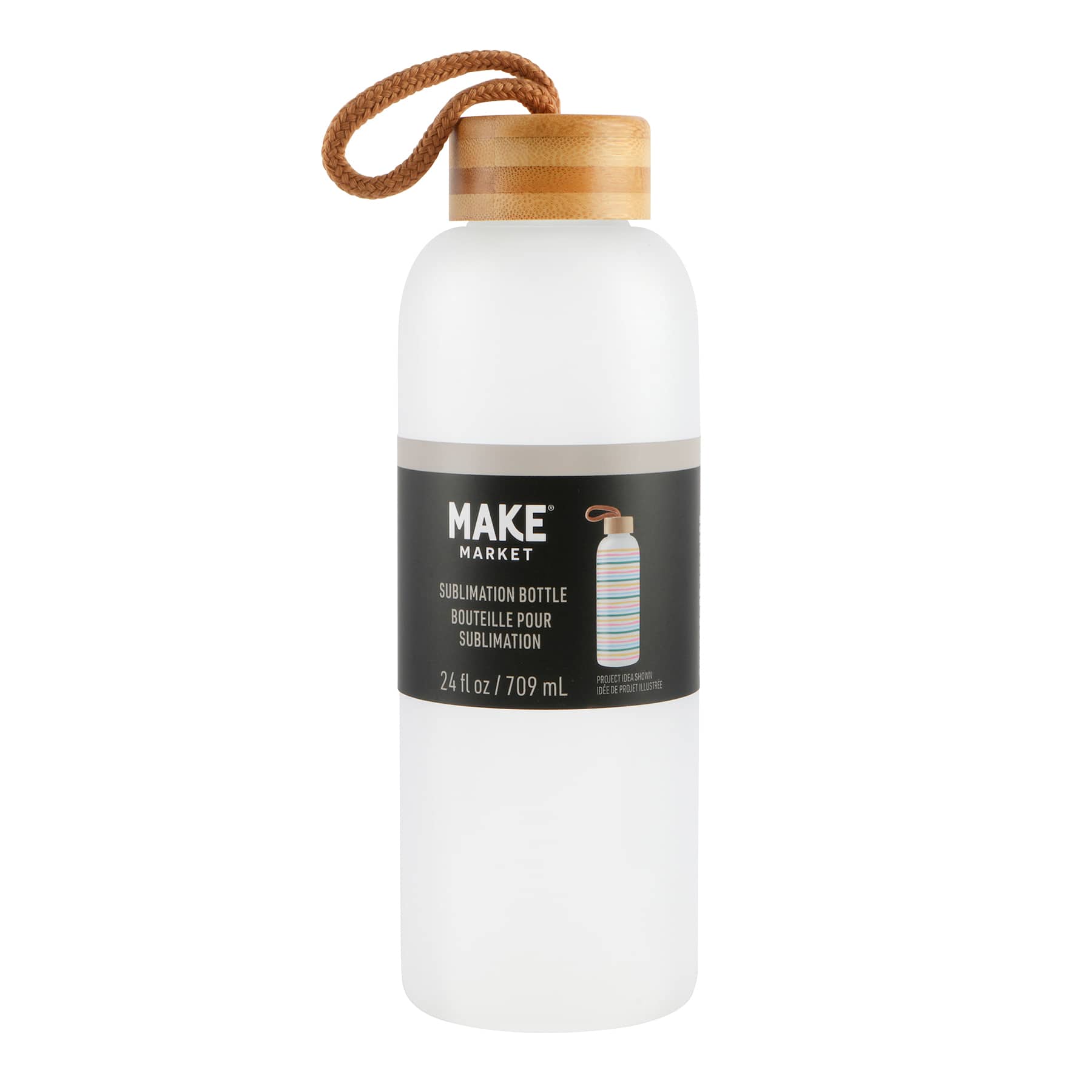 12 Pack: 24oz. Frosted Glass Sublimation Bottle by Make Market®