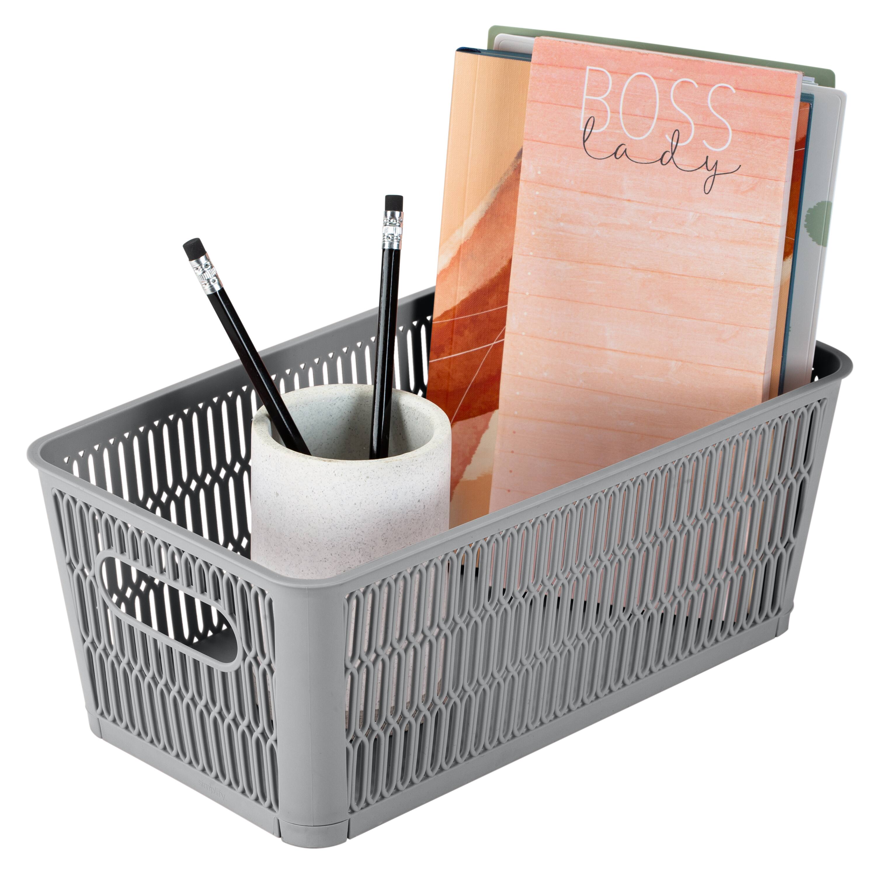 Simplify Slide 2 Stack It Small Storage Tote Baskets, 2ct.