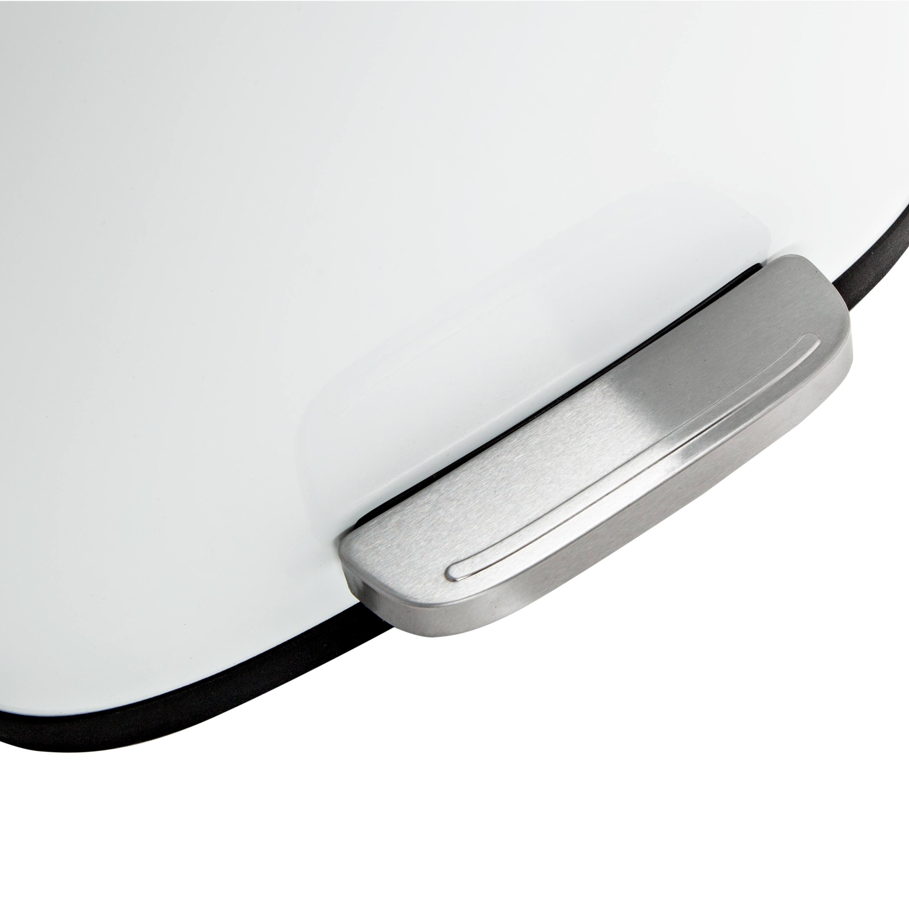 30L & 5L White Rectangular Trash Can Set