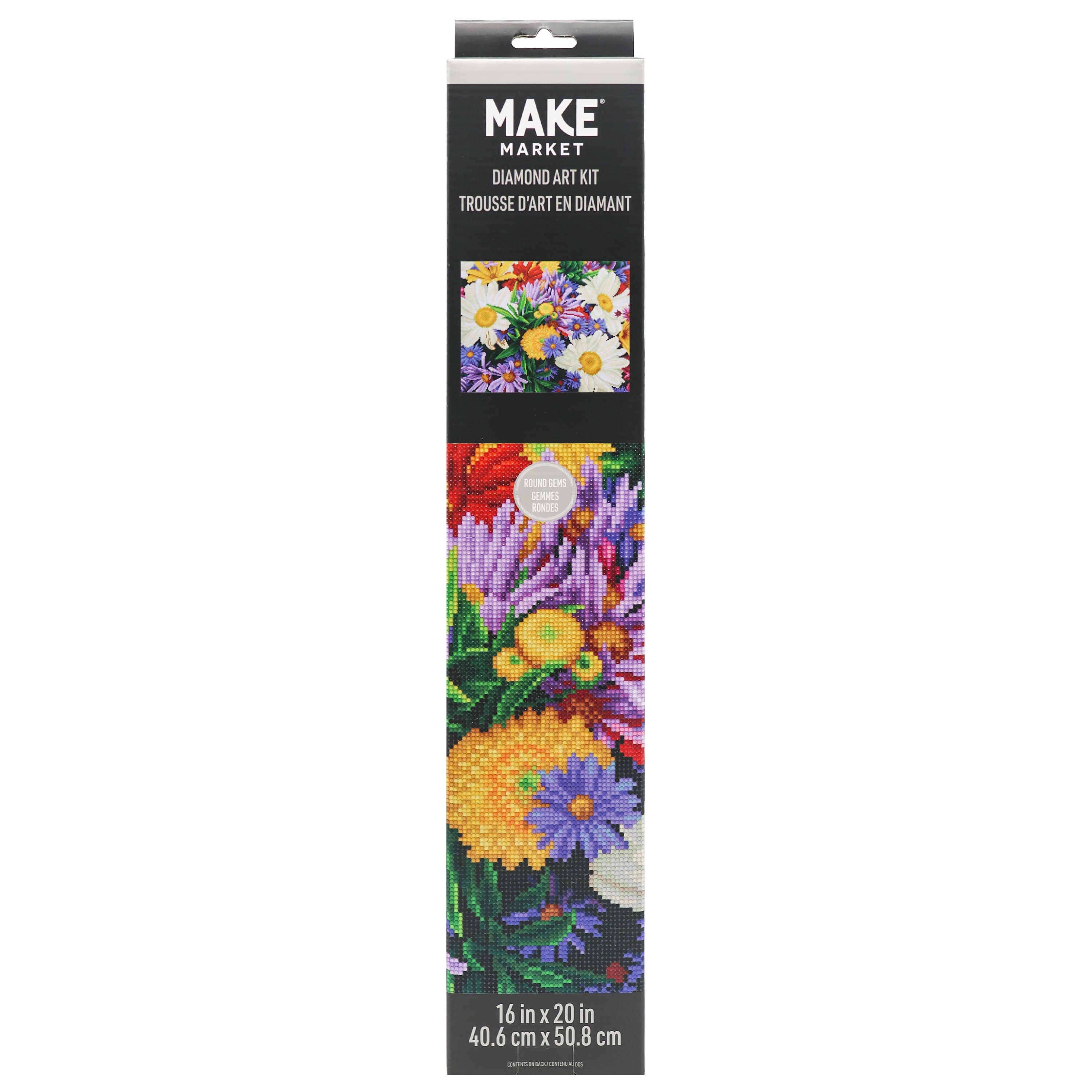 16" x 20" Flowers Diamond Art Kit by Make Market®