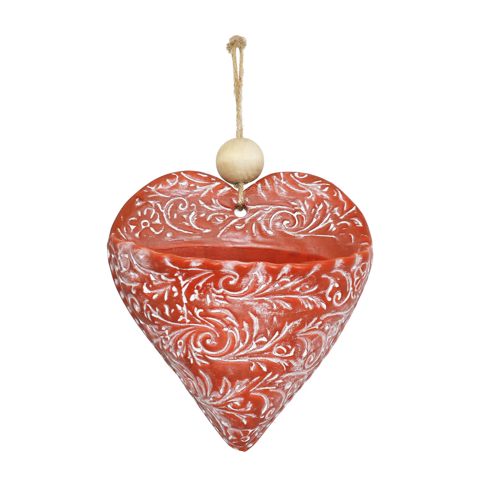 8&#x22; Rust Red Hanging Wall Heart with Pocket by Ashland&#xAE;