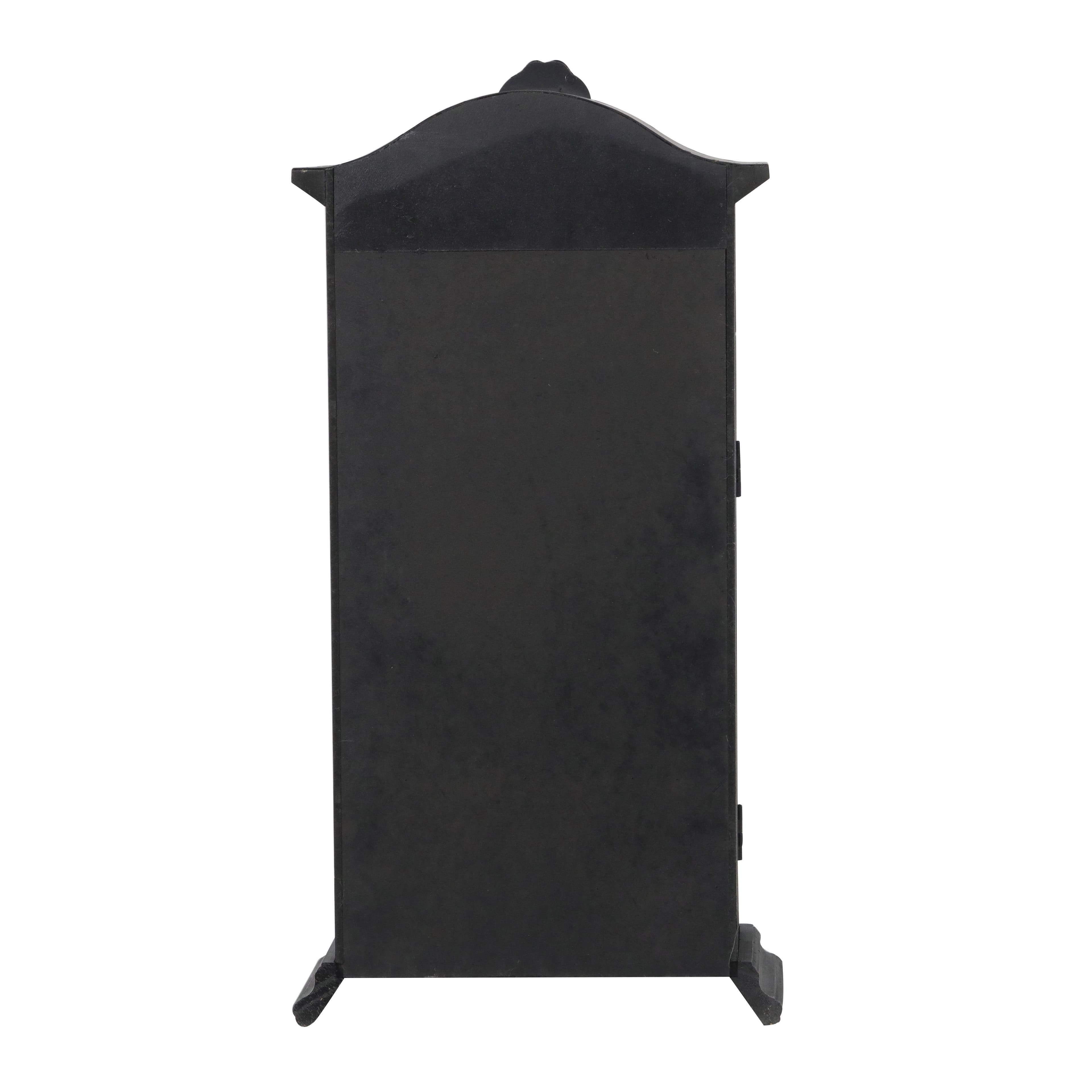 21&#x22; Black Brocade Skull Cabinet Shelf Tabletop D&#xE9;cor by Ashland&#xAE;