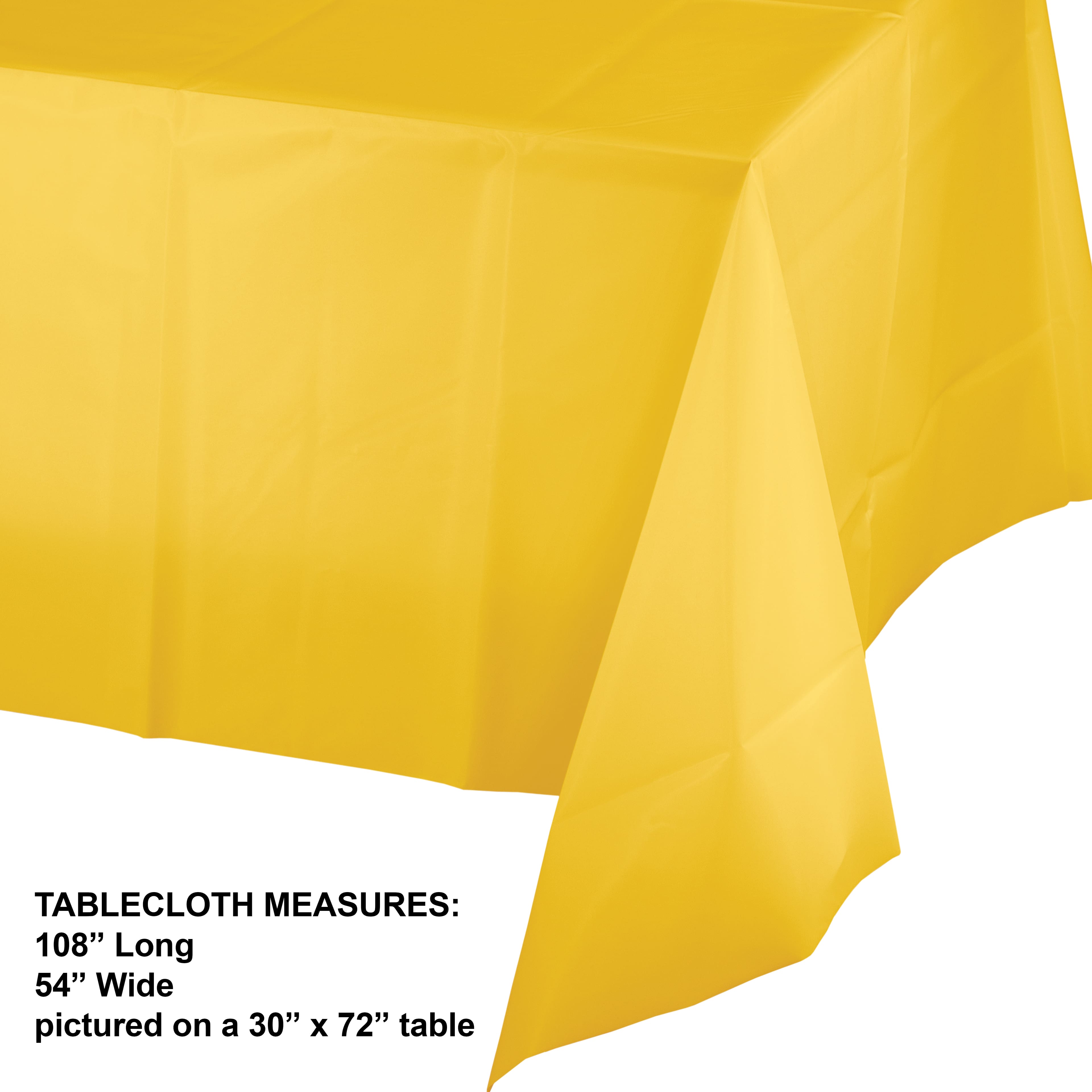 Hoffmaster 54" x 108" Plastic Tablecloth