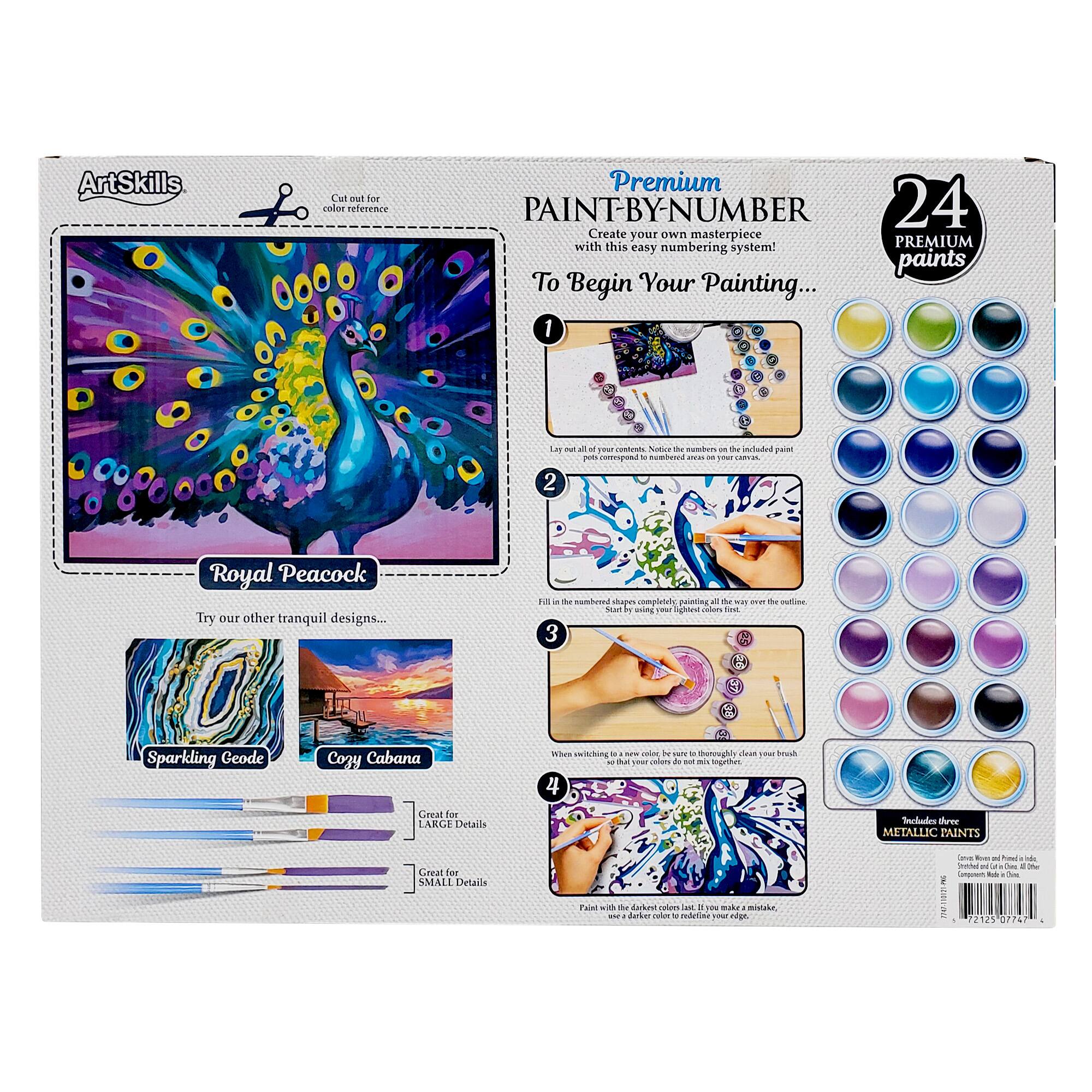 ArtSkills® Premium Peacock Paint-by-Number Kit | Michaels