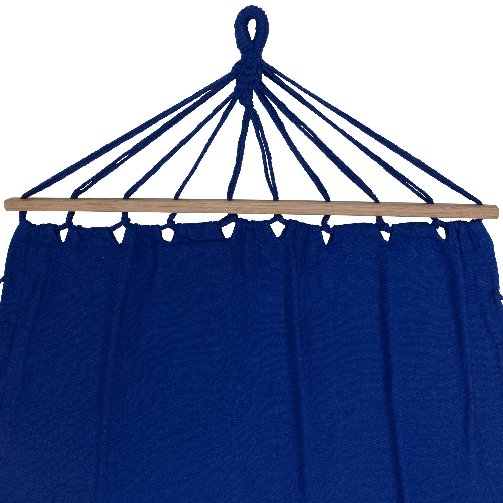 100&#x22; x 41&#x22; Hammock with Netted Fringe &#x26; Wooden Bars