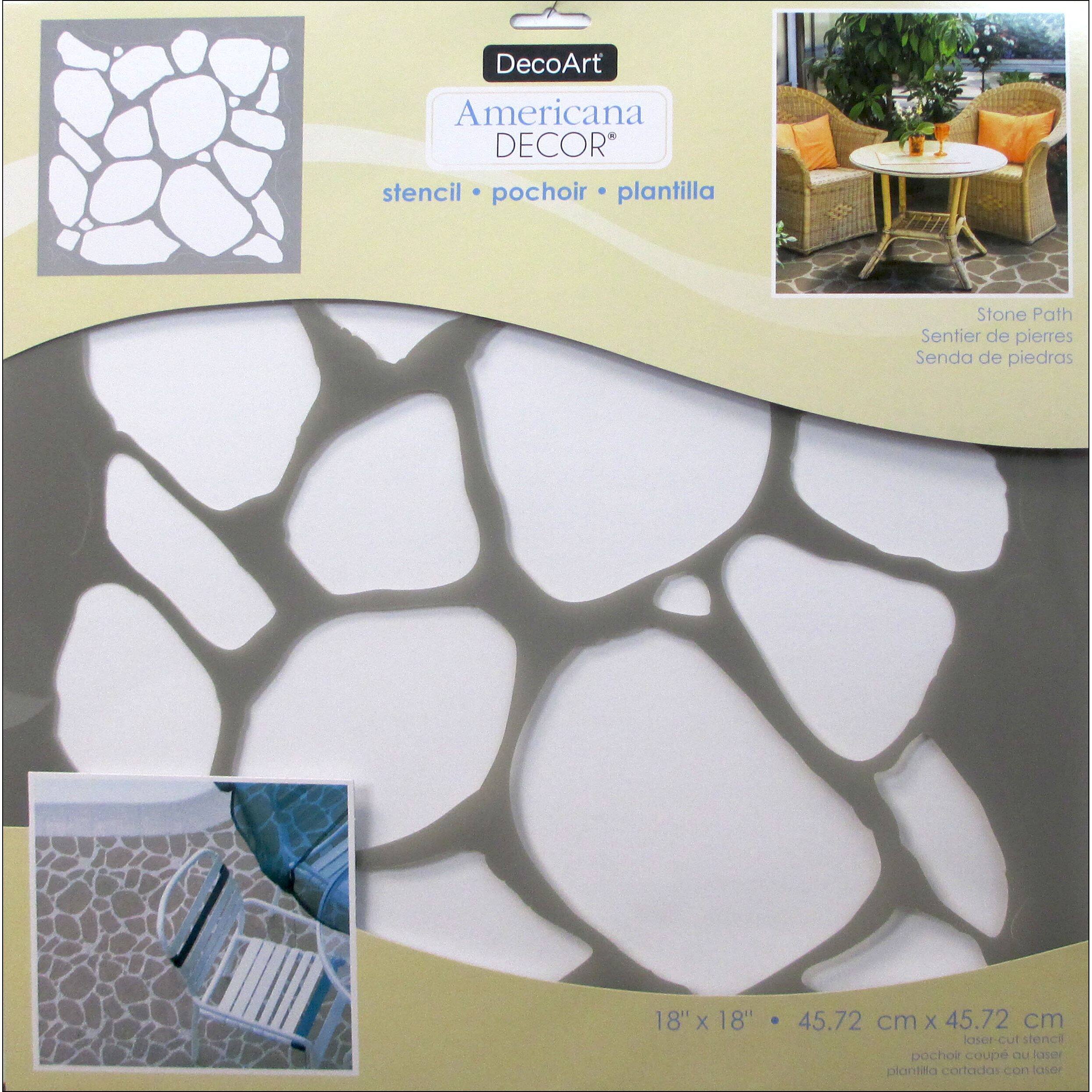 DecoArt Americana Stone Path Dcor Stencil By Deco Art