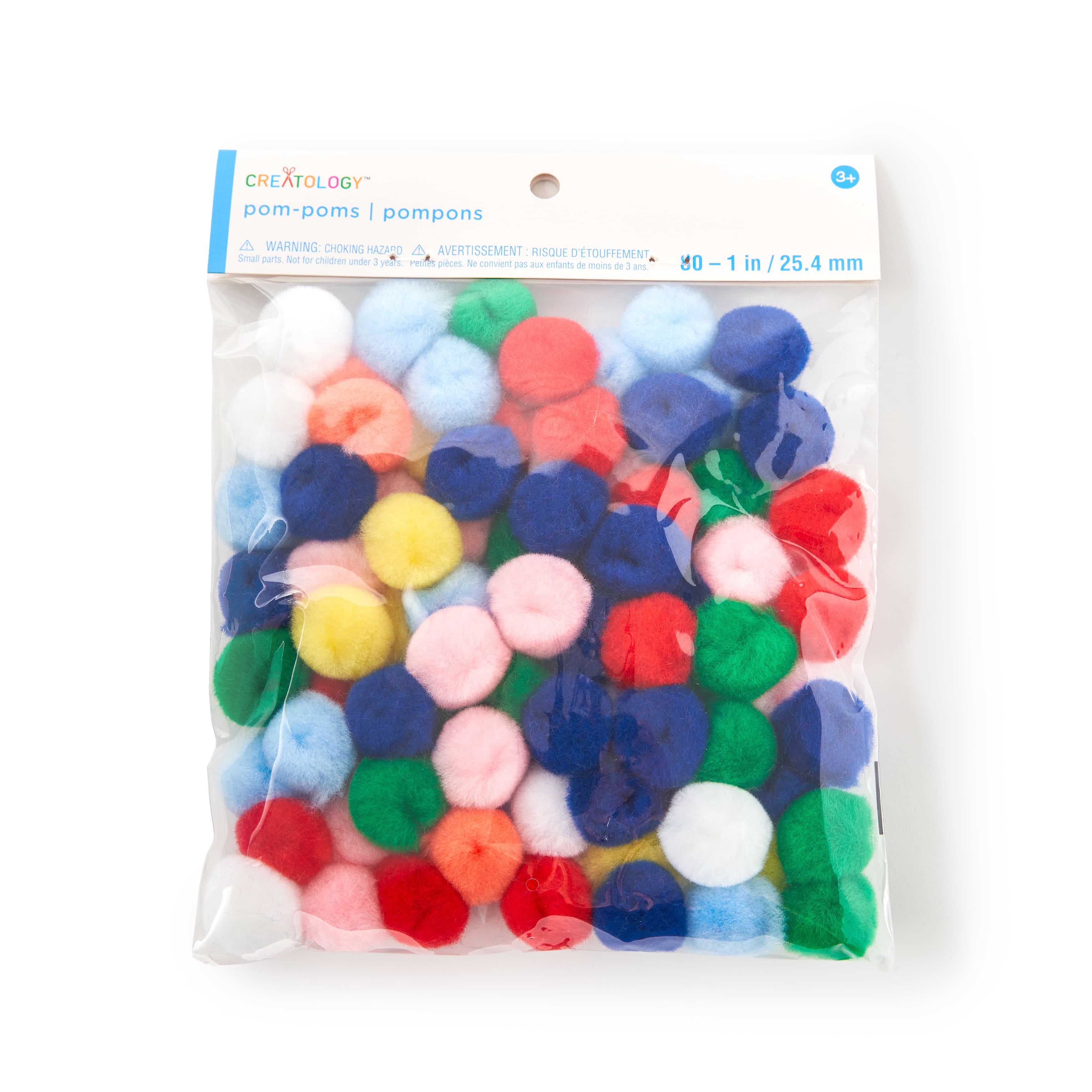 12 Packs: 80 ct. (960 total) 1&#x22; Multicolor Pom Poms by Creatology&#x2122;
